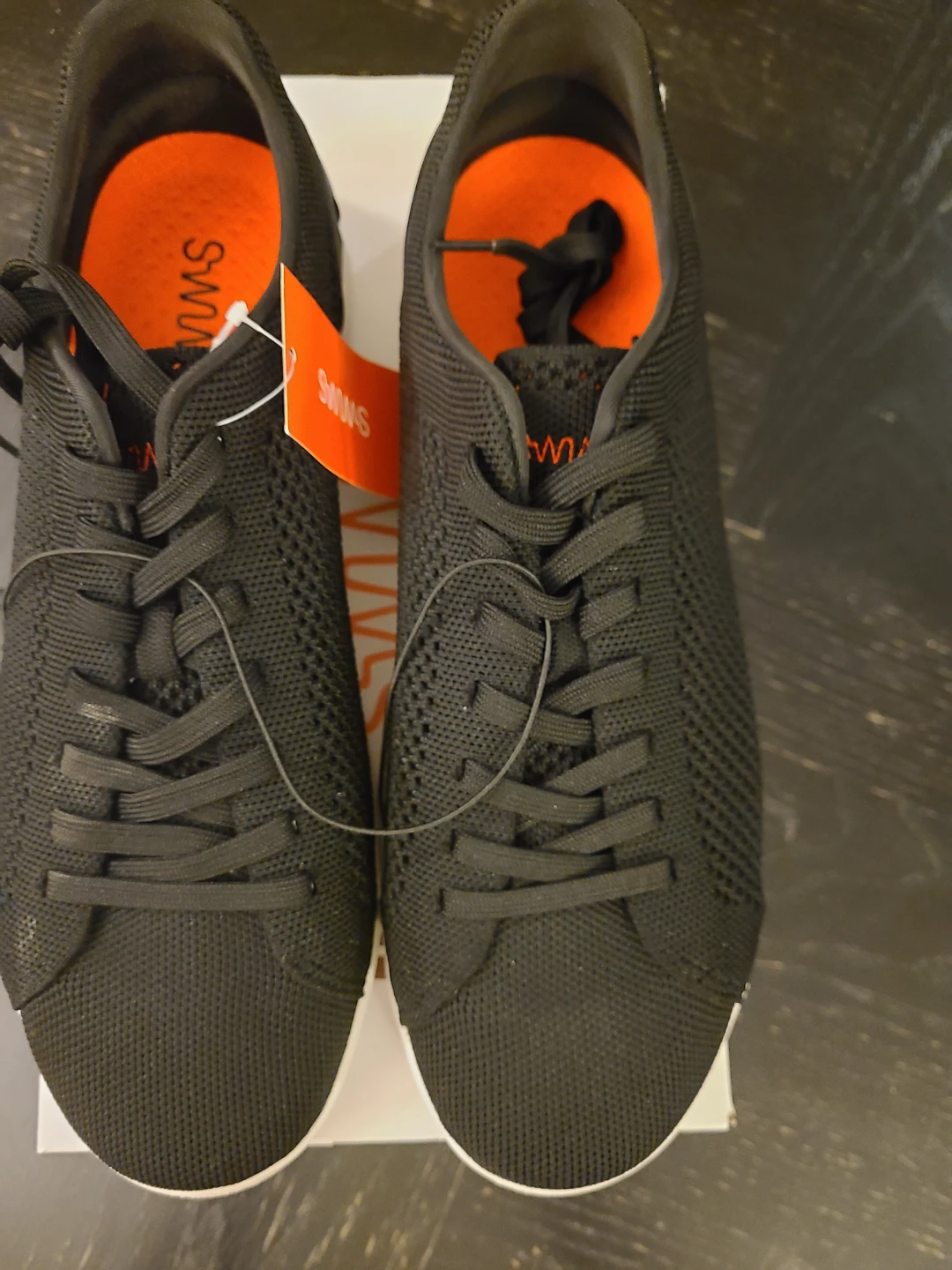 SWIMS Breeze Tennis Knit Black Shoes Size 11