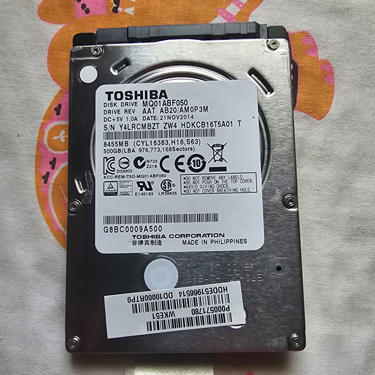 Toshiba MQ01ABF050 500GB Internal Hard Drive