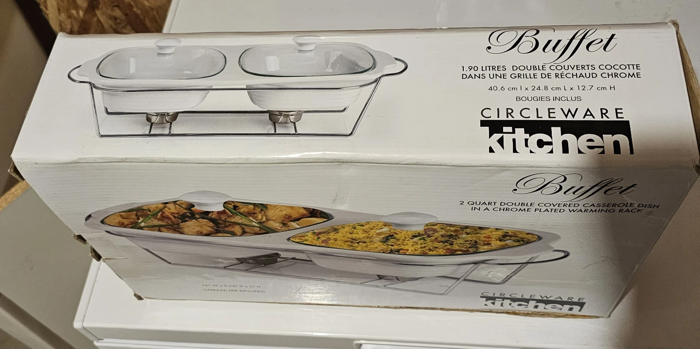 Circleware Kitchen Double Buffet Server
