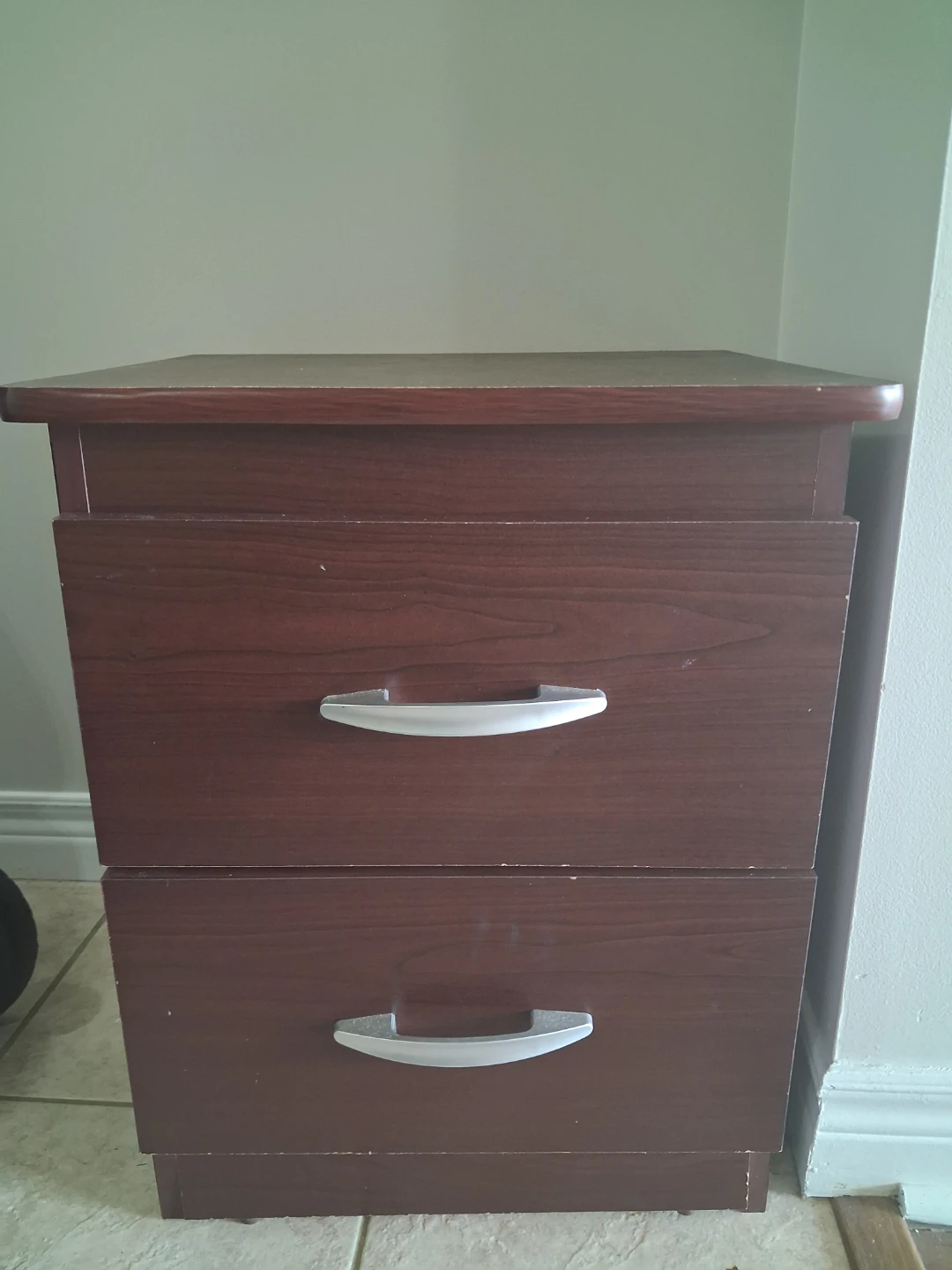 Wooden 2-Drawer Nightstand