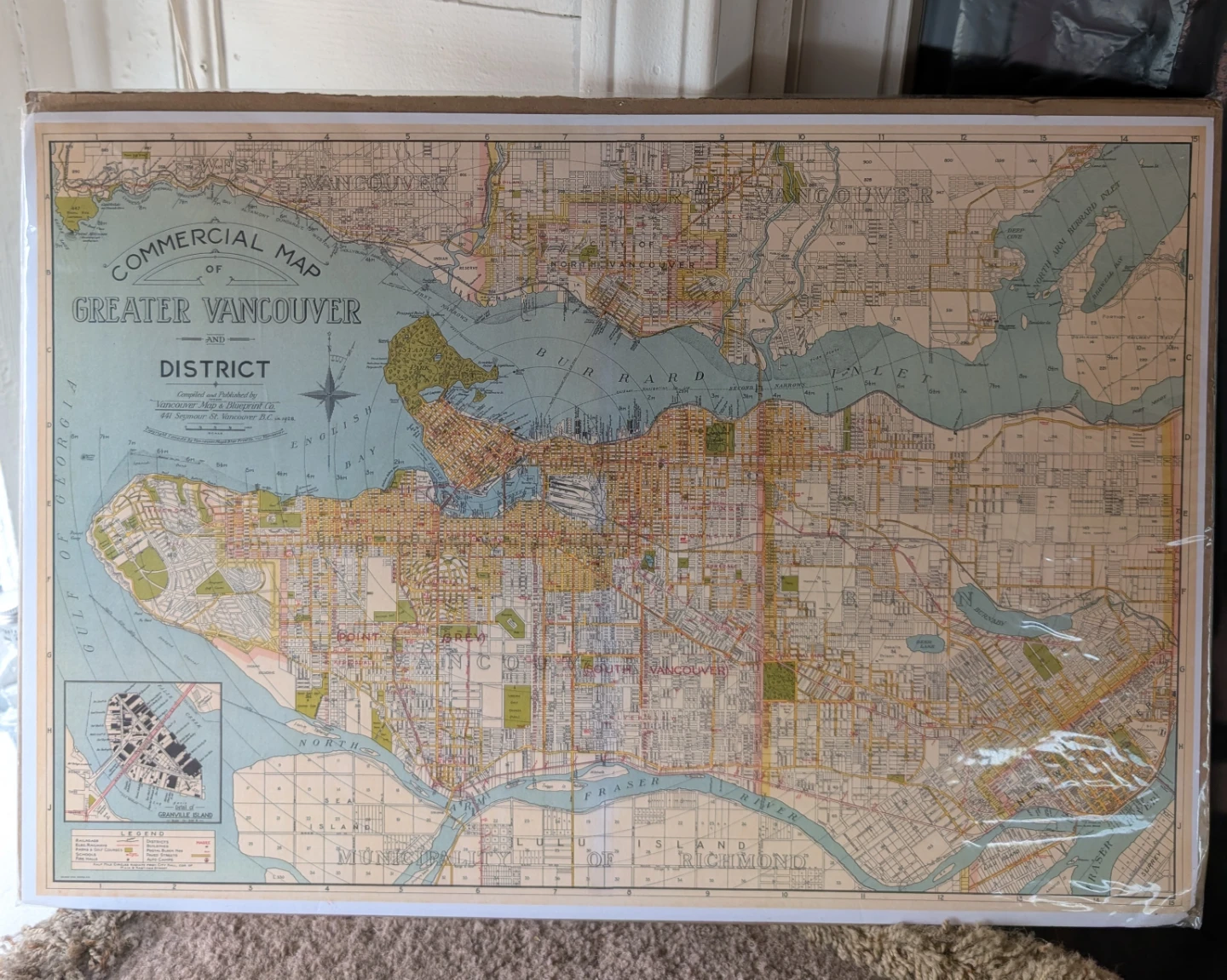 Vintage commercial map of the GVD