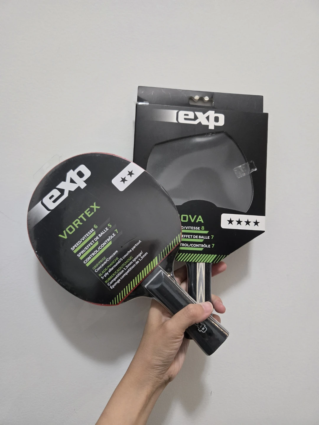 EXP Vortex Table Tennis Paddle and 6 Training Bal Setls - photo 3