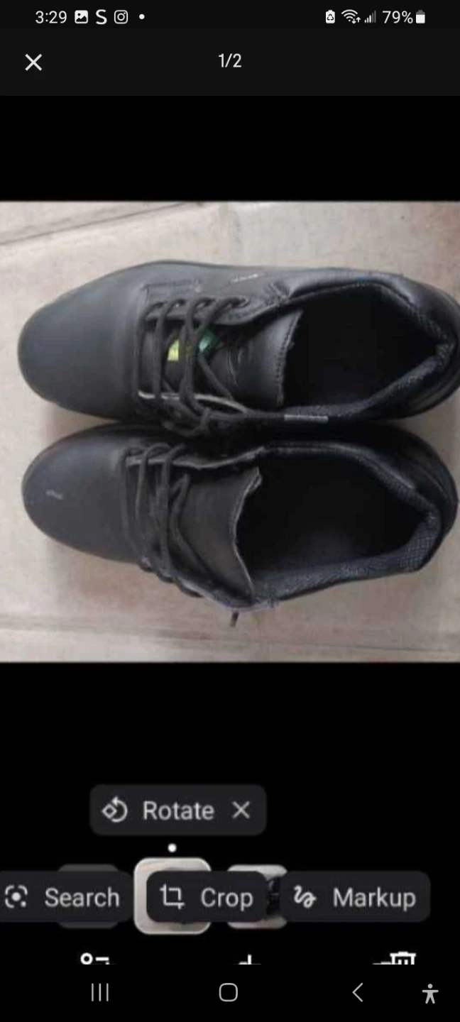 Black Lace-Up Work Shoes