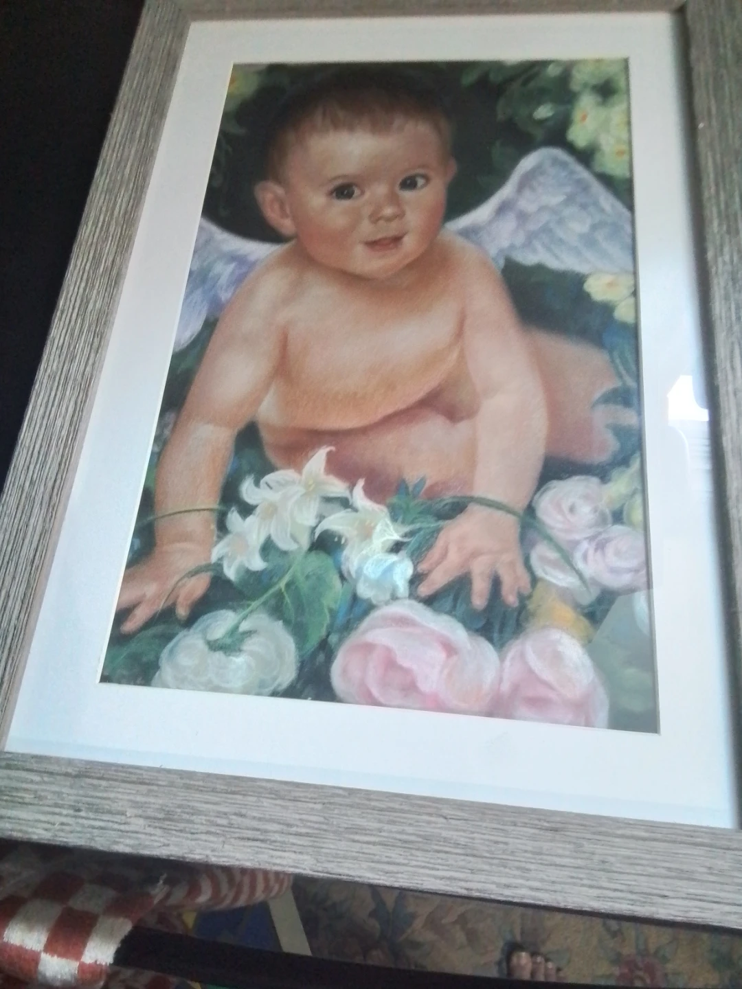 Original Soft Pastel Portrait – Classical Winged Cherub - photo 4