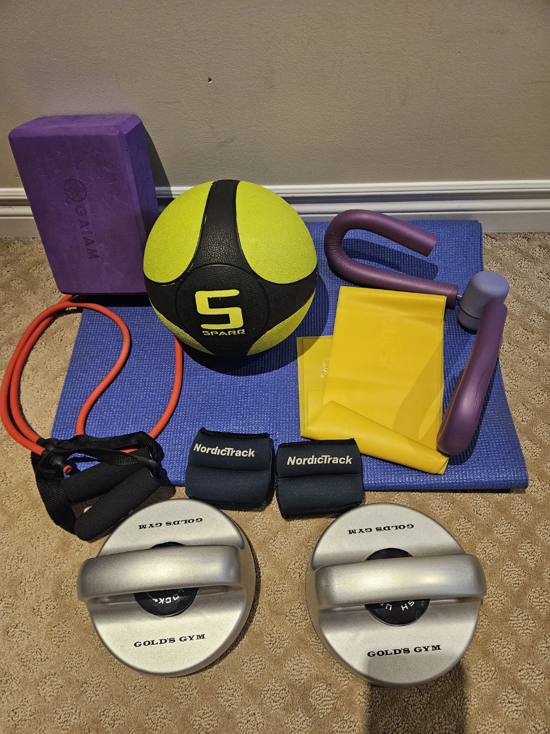 Yoga Mat &Yoga Ball Home Workout Equipment