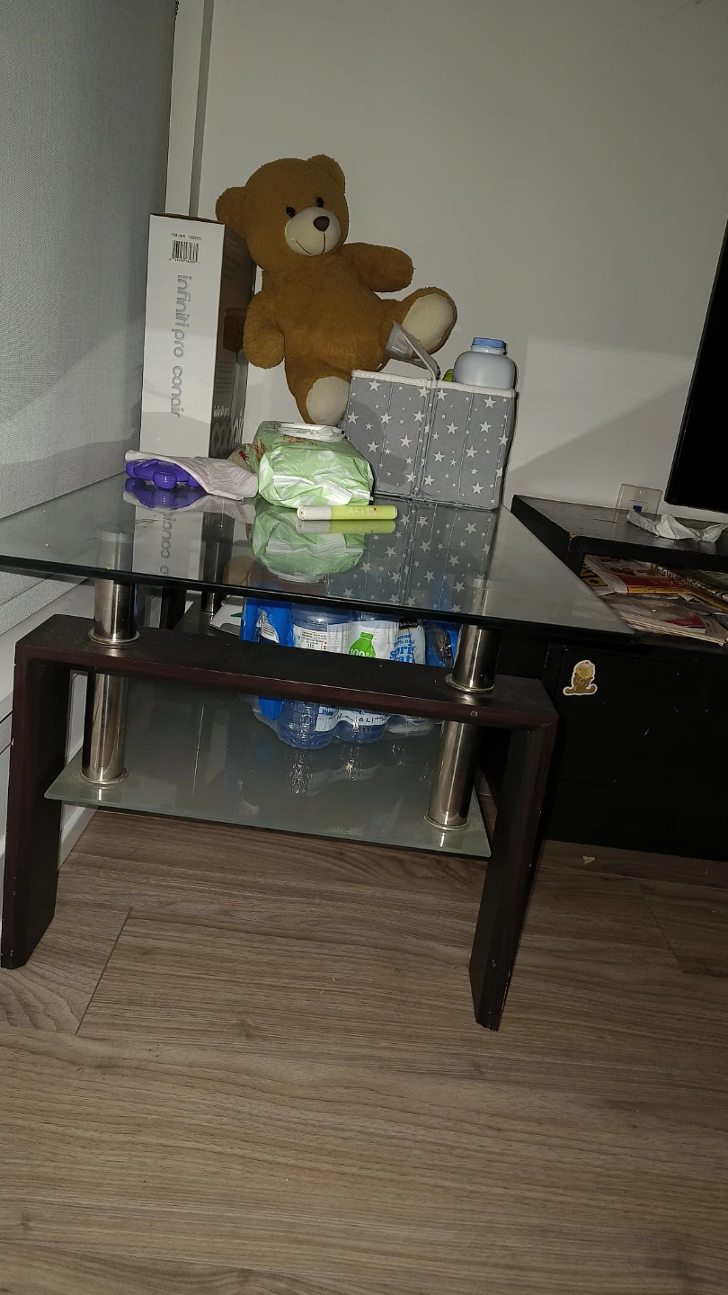 Glass Coffee Table with Lower Shelf - photo 2