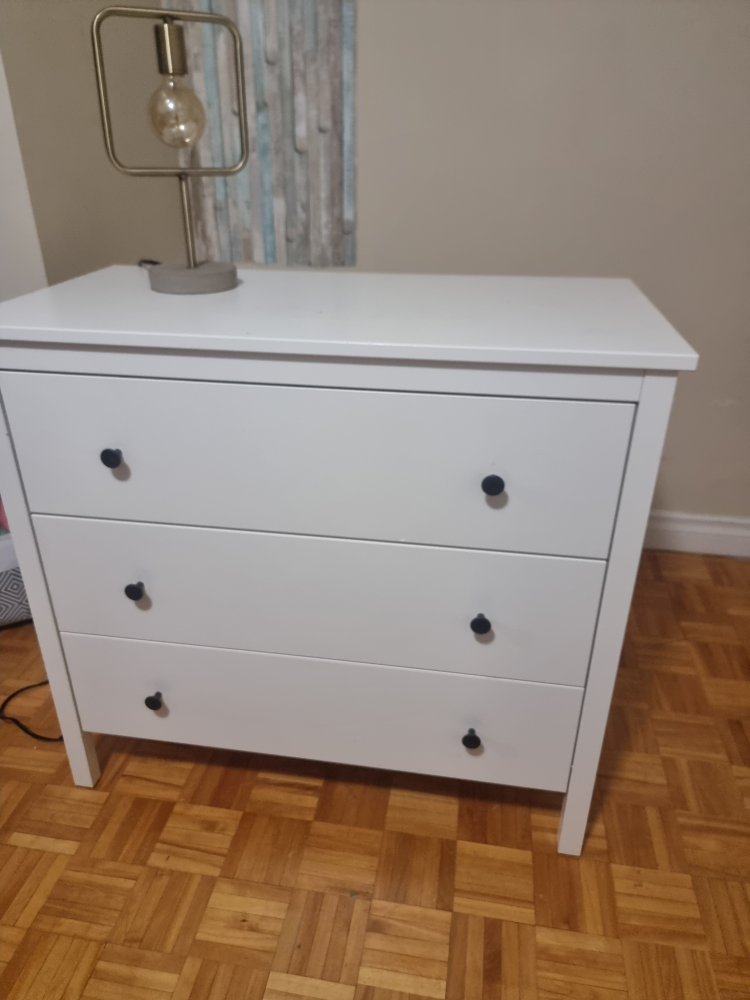 ikea White 3-Drawer Dresser