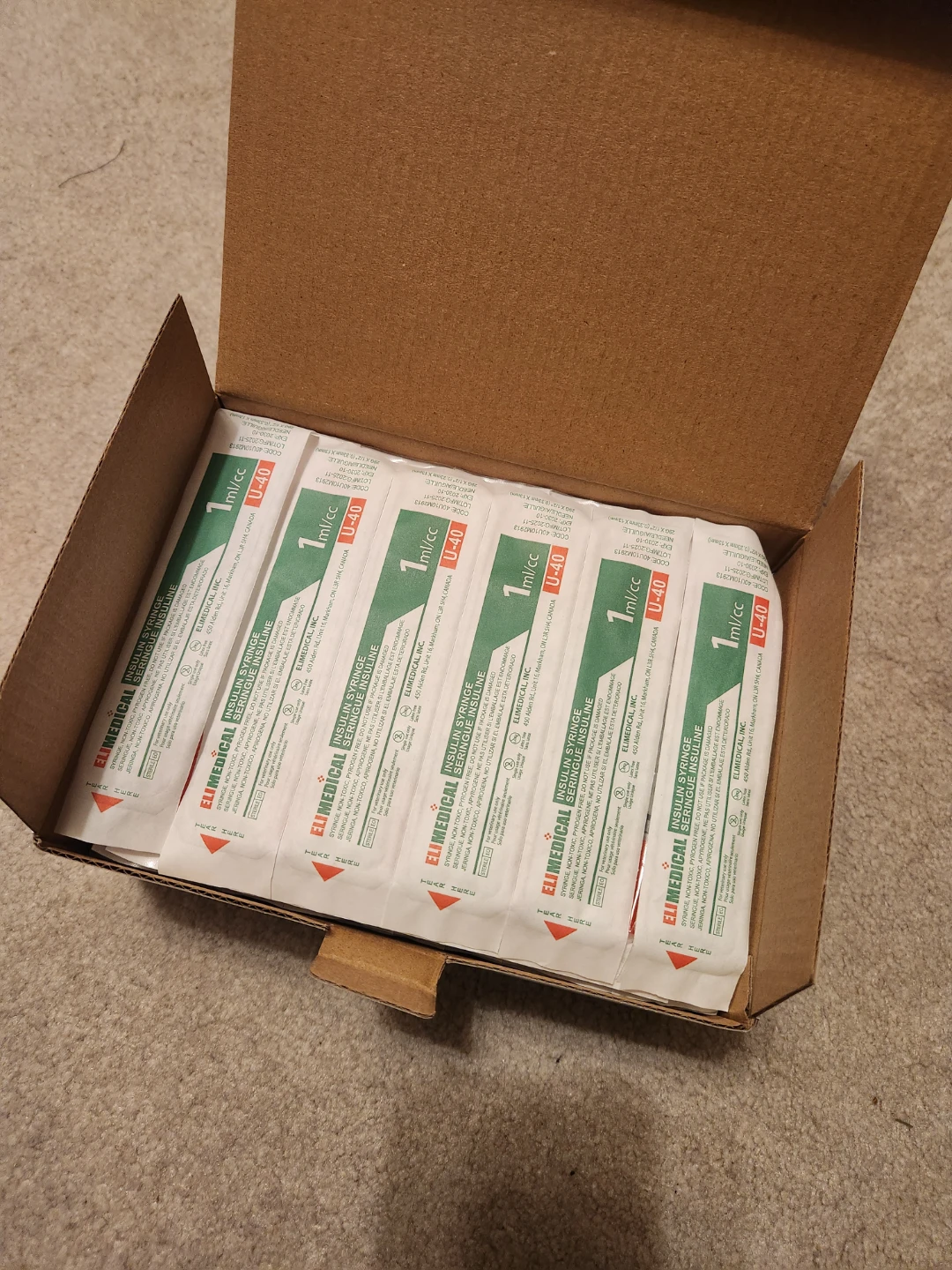 ELIMEDICAL Insulin Syringes 1ml U-40 29G x 1/2" (100 pcs) - photo 4
