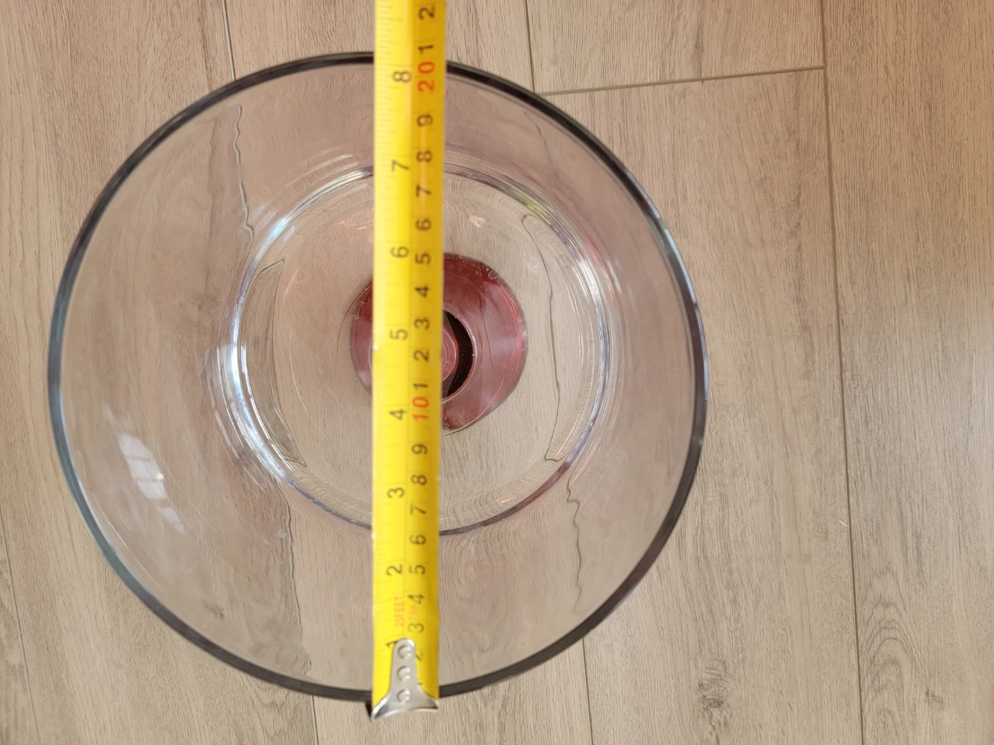Glass trifle bowl with red base - photo 4