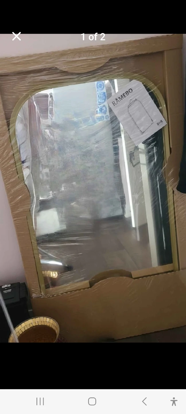 Golden frame mirror new in box (35×25/5 in) - photo 2