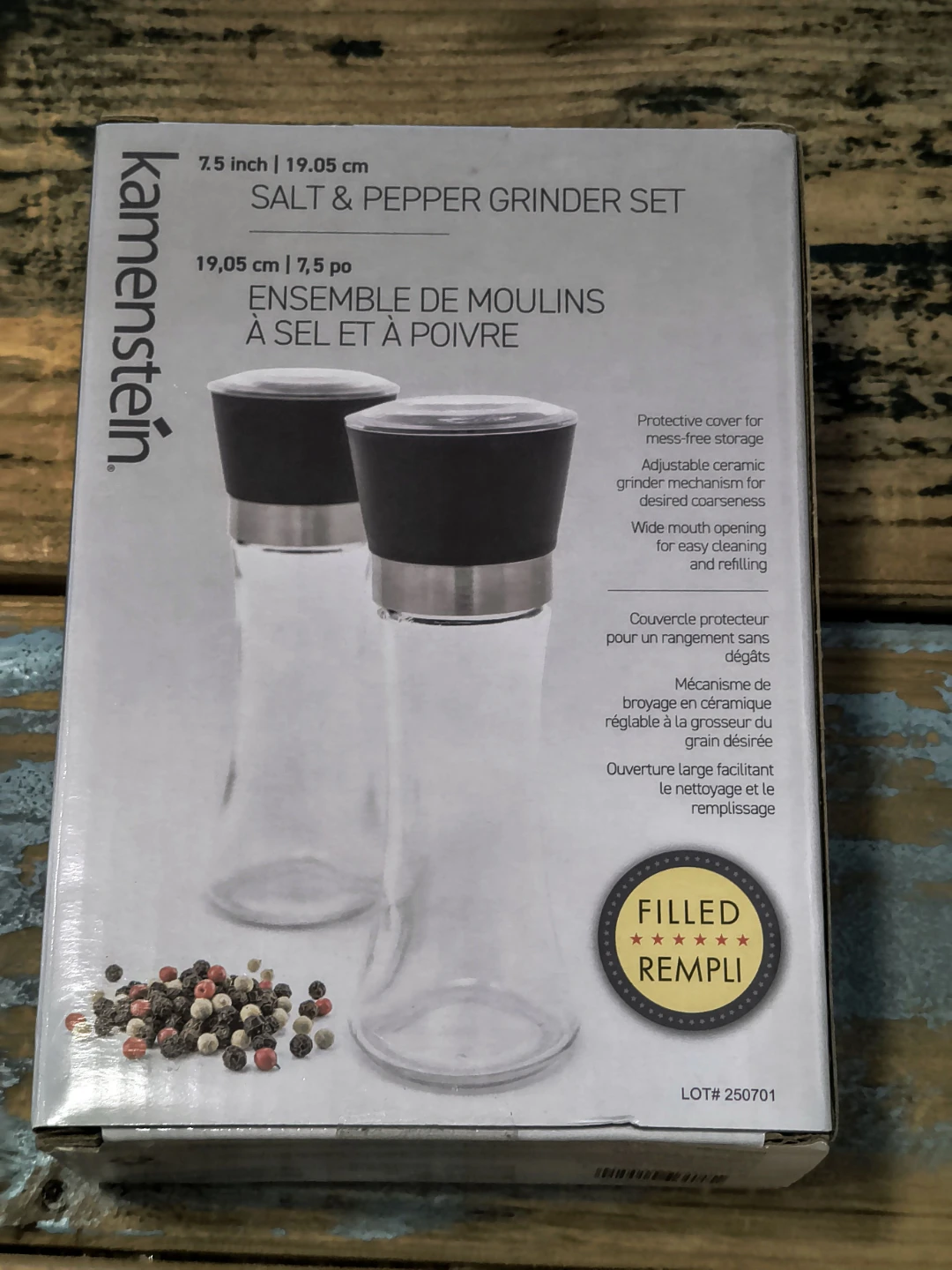 Kamenstein Salt & Pepper Grinder Set (7.5in/19.05cm) - photo 2