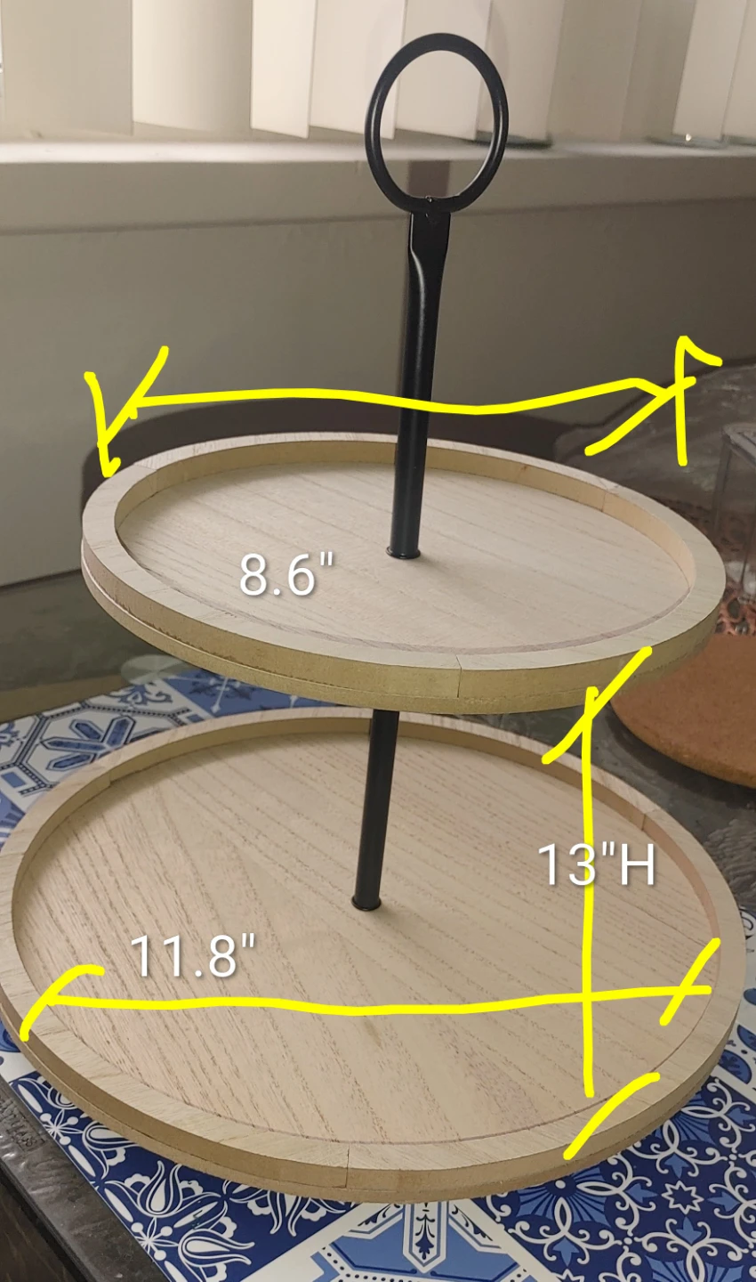 2-Tier Wood Serving Tray - photo 2