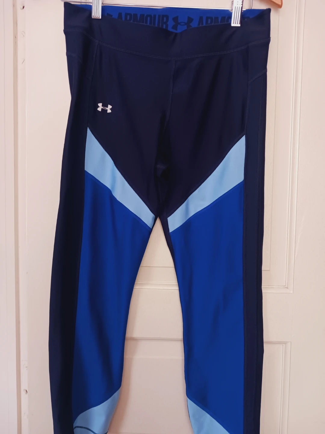 Under Armour Blue Colorblock Leggings. L. - photo 4
