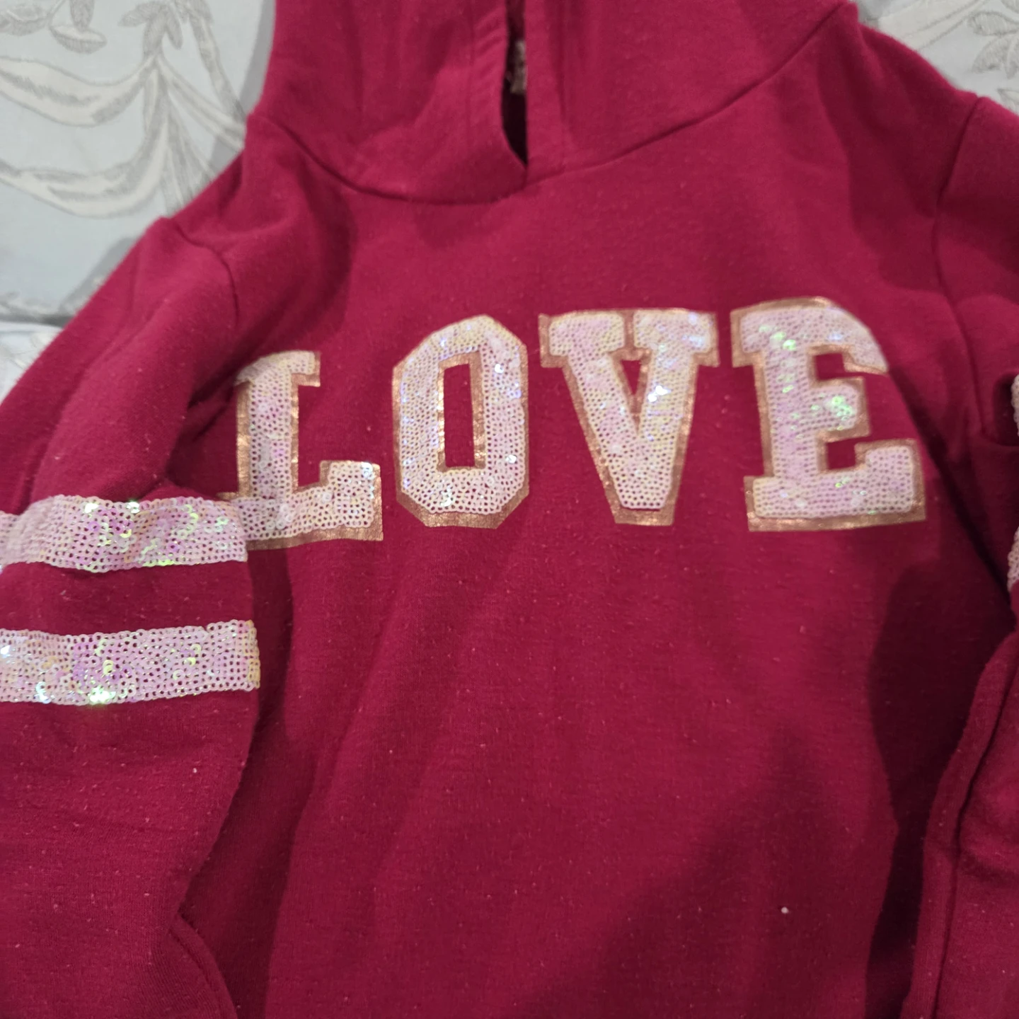 B-Wee Love Sequin Hoodie Size 12 - photo 2