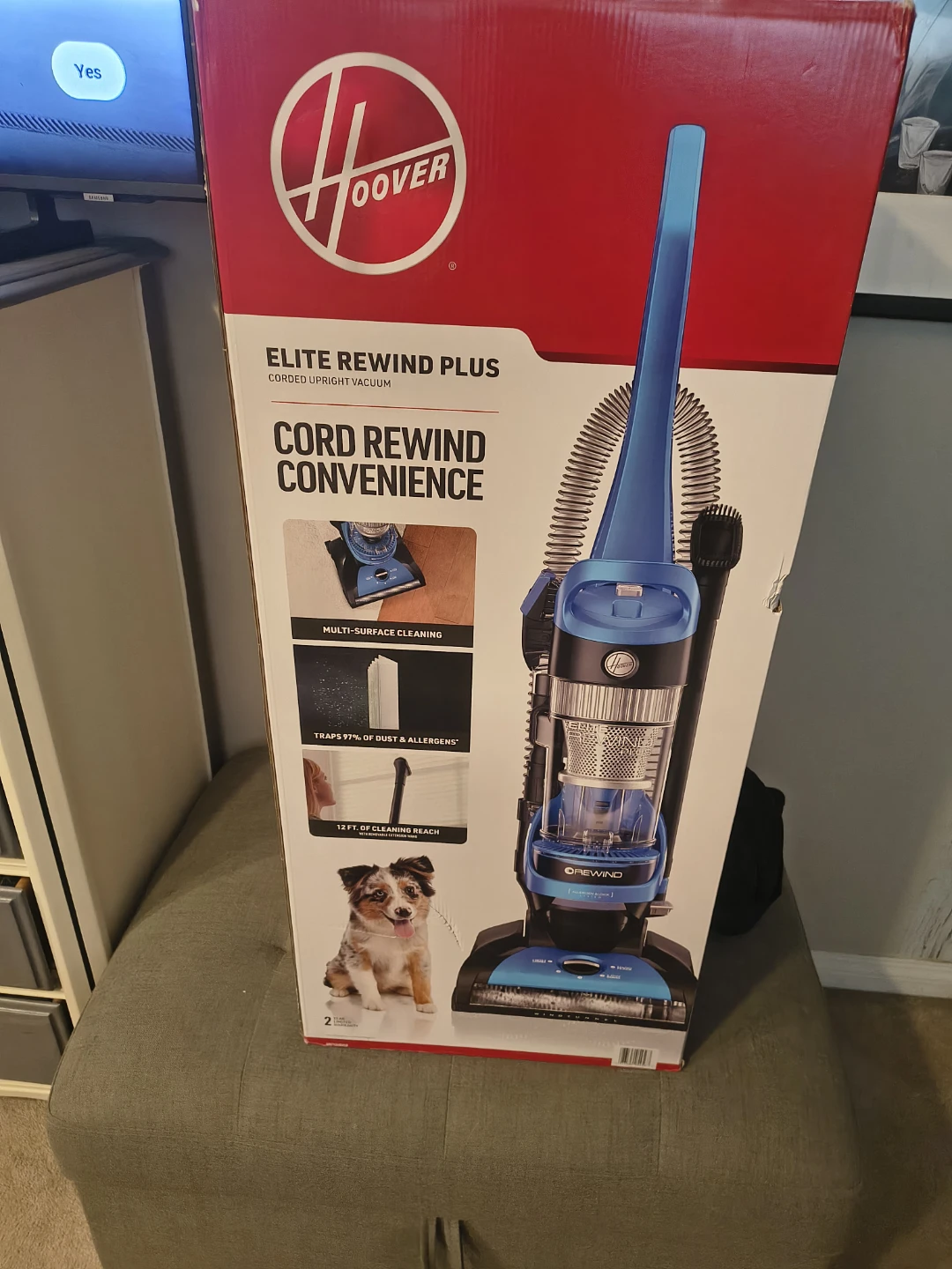 Hoover Elite Rewind Plus Corded Upright Vacuum