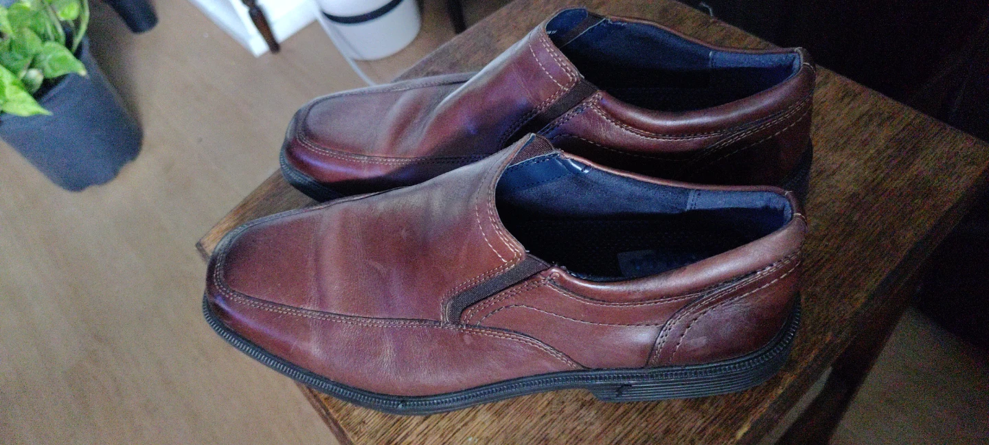 Men's Brown Leather Slip-On Dress Shoes - photo 2