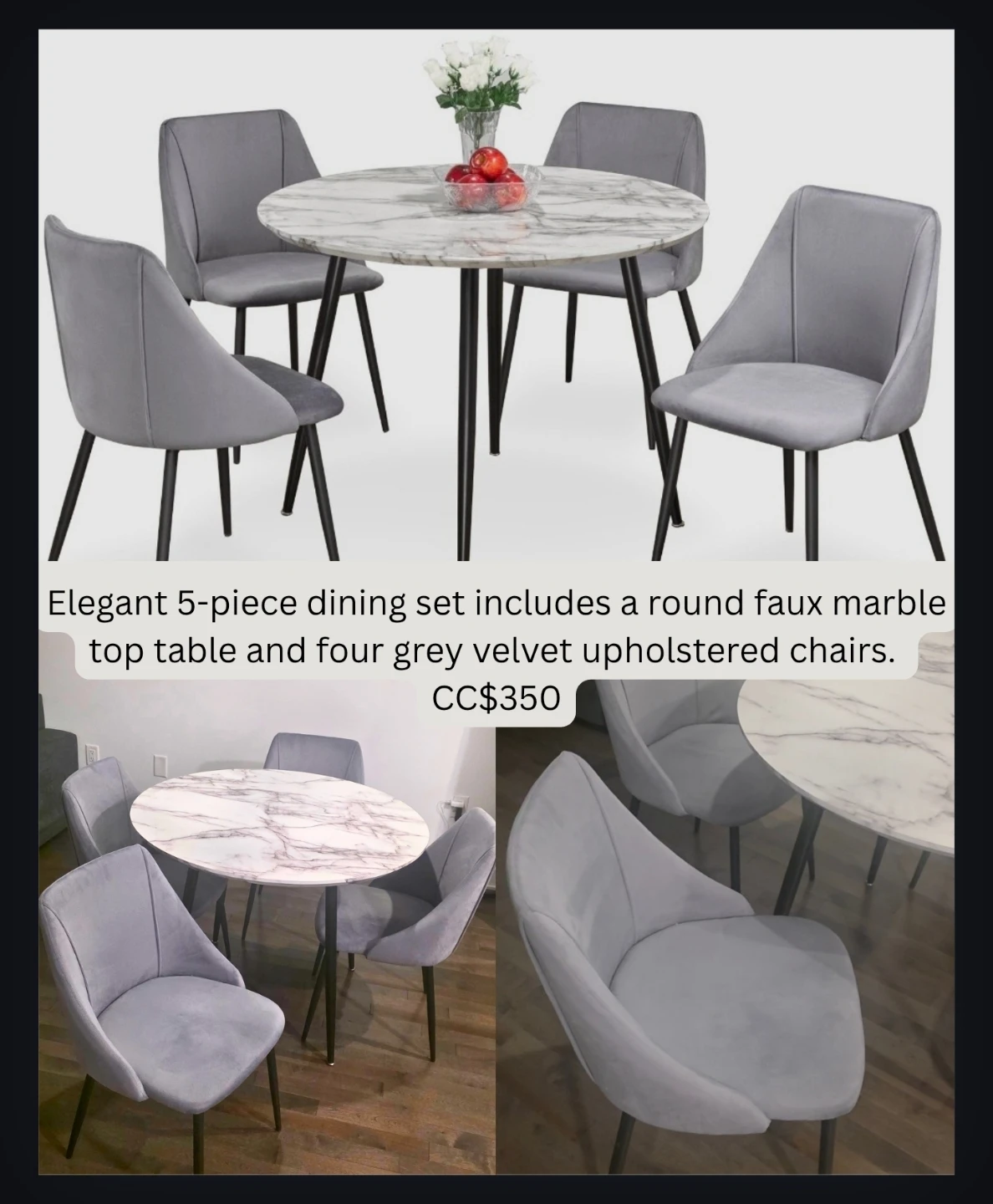Ensemble de 5 pièces 5-piece dining set - photo 3
