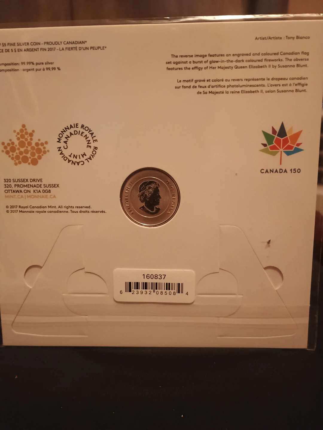 2017 Royal Canadian Mint $5 Fine Silver Coin - Proudly Canadian - photo 4