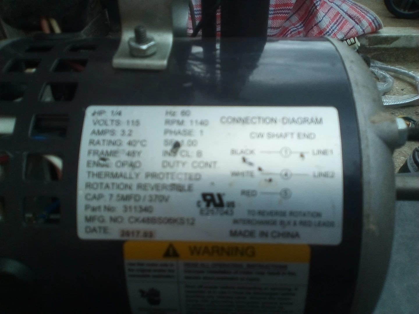 1/4 HP Electric Motor - photo 2