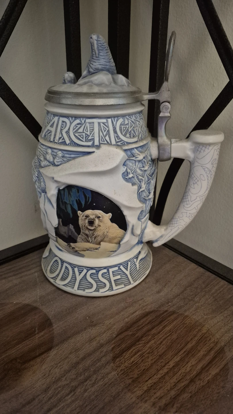 Arctic Odyssey Beer Stein with Polar Bear and Walrus