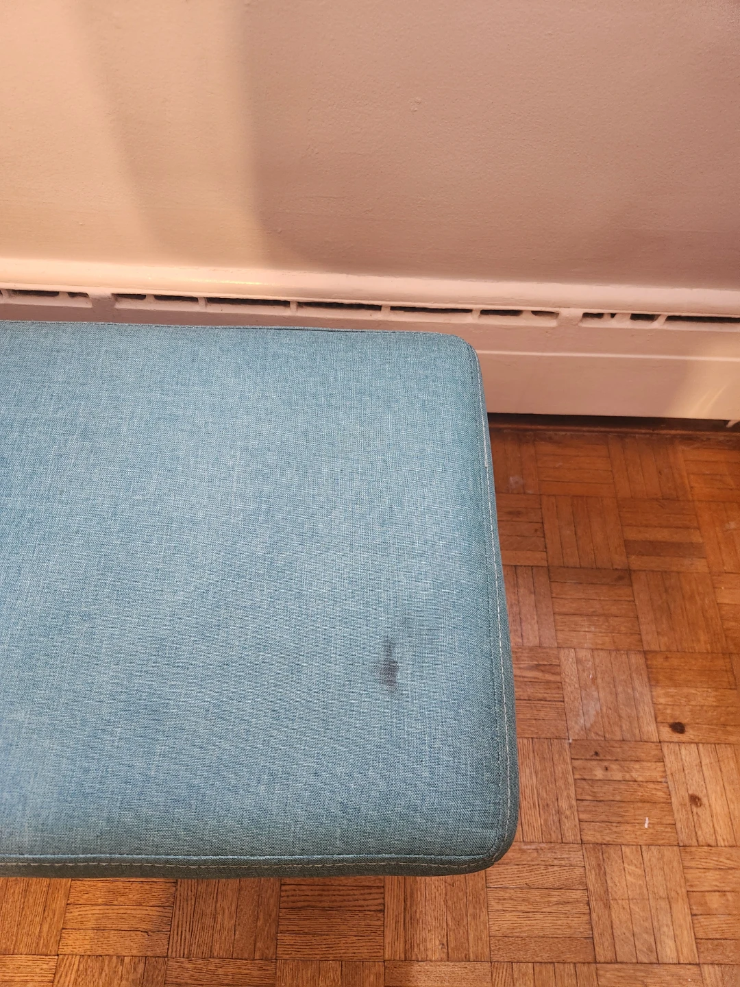 Teal Upholstered Storage Bench Ottoman - photo 4