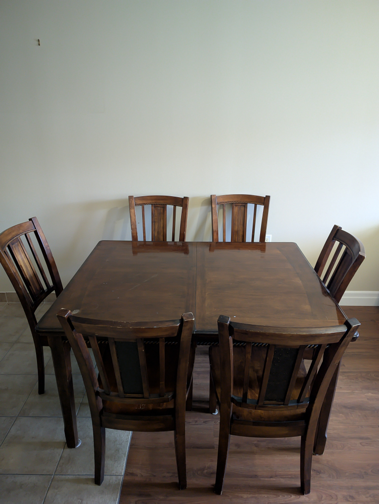 Wooden Dining Table and 6 Chairs