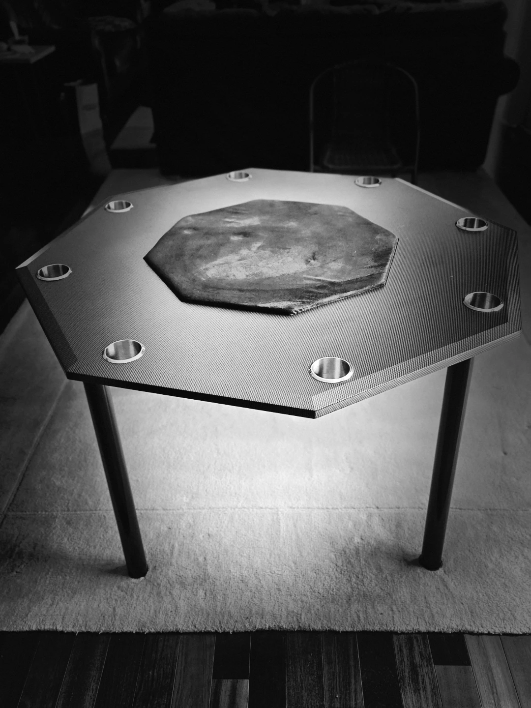 Octagon Poker Table with Cup Holders