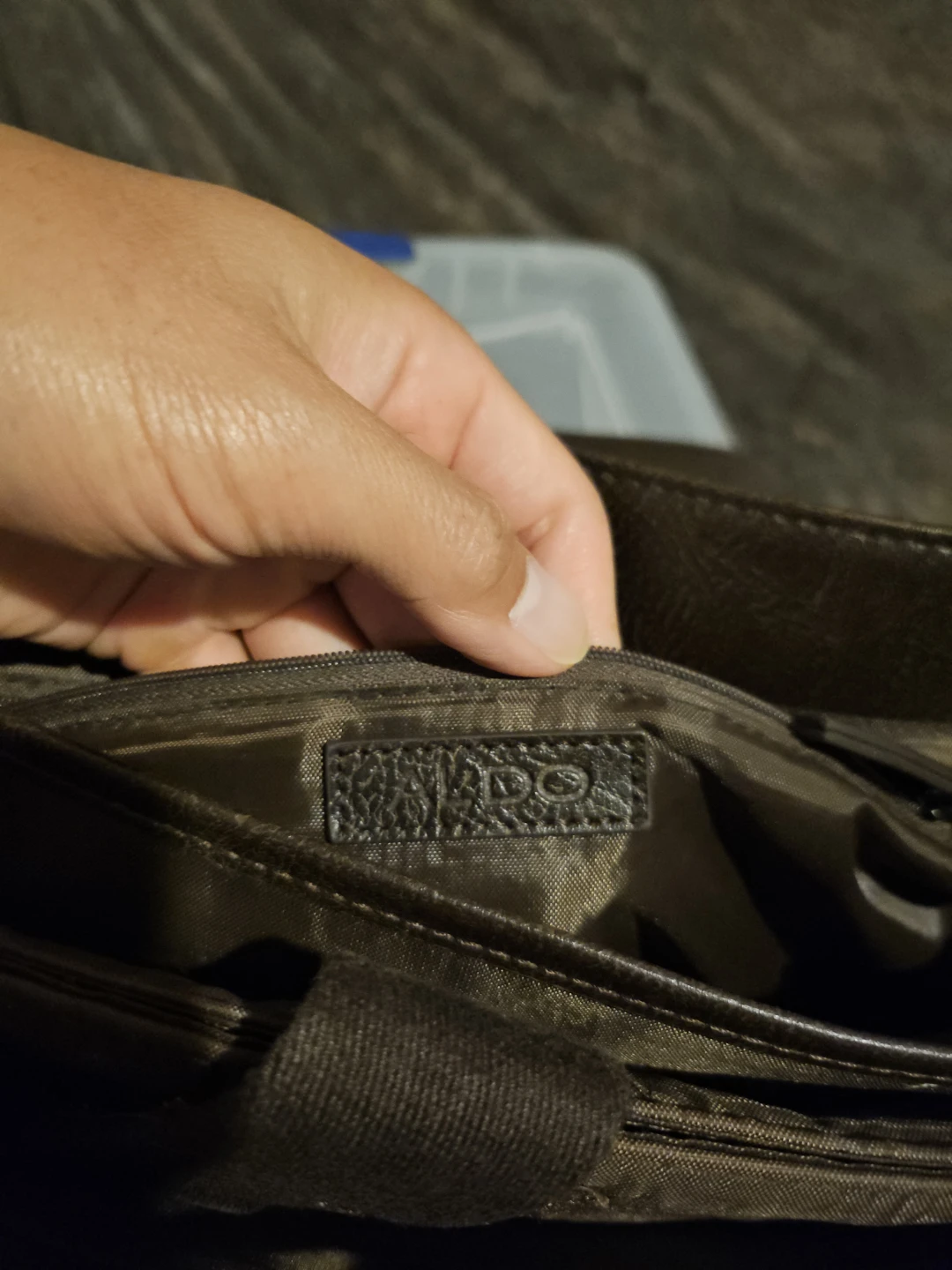 Branded Brown Leather Messenger Bag - photo 4