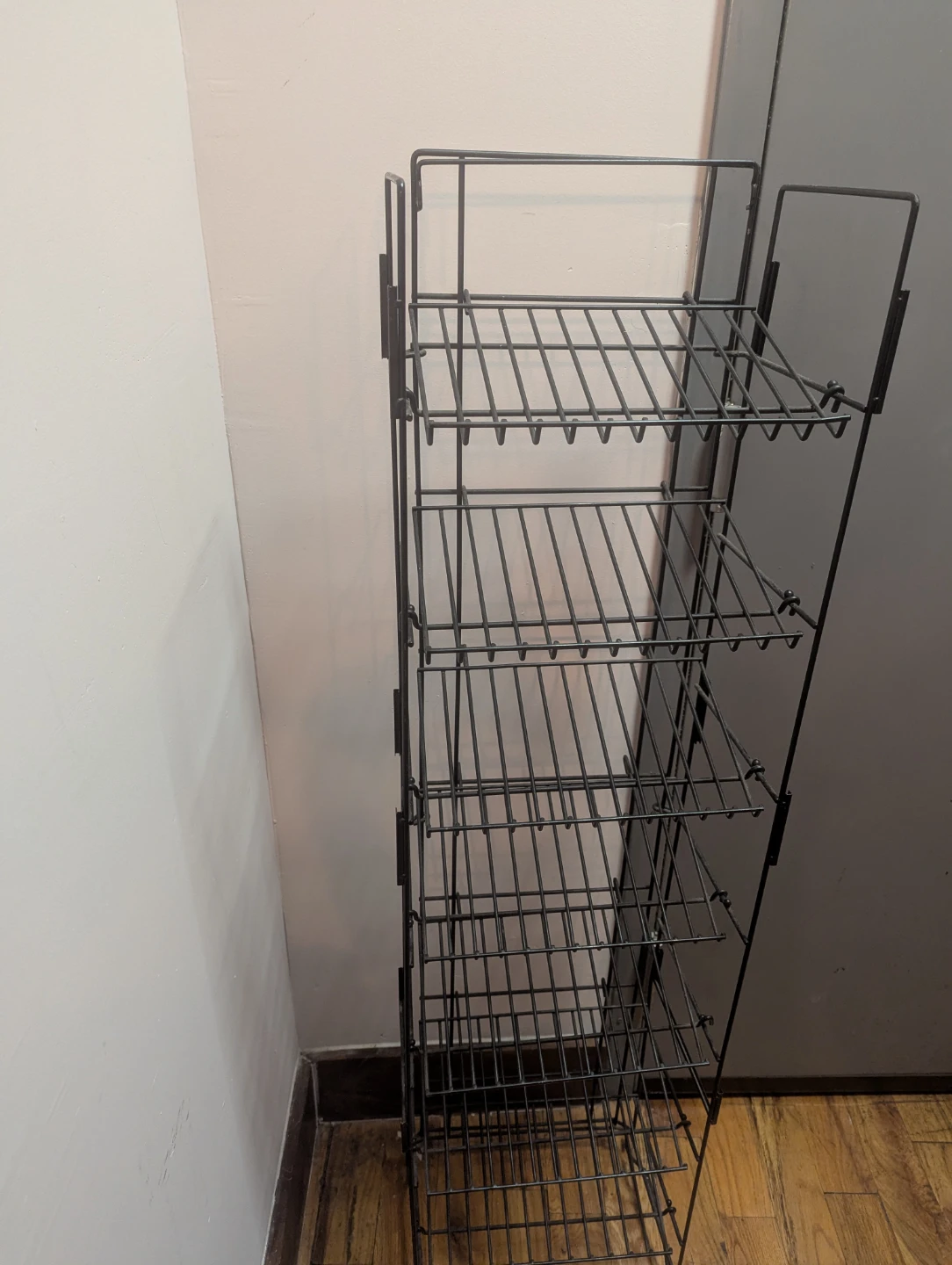 Black Metal Wire Shelf Unit - photo 4