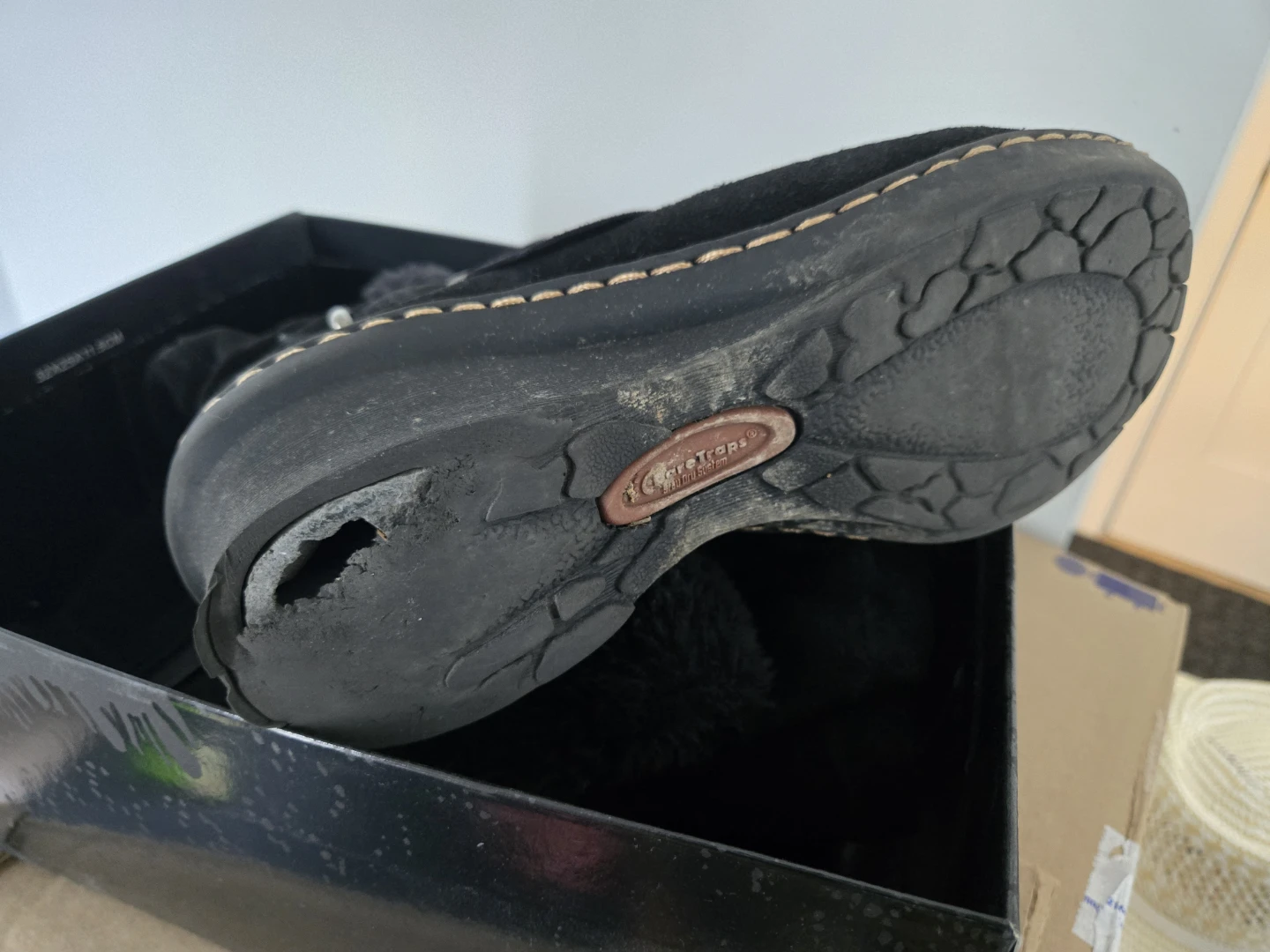 Black Suede Boots with Buckle Detail - photo 2