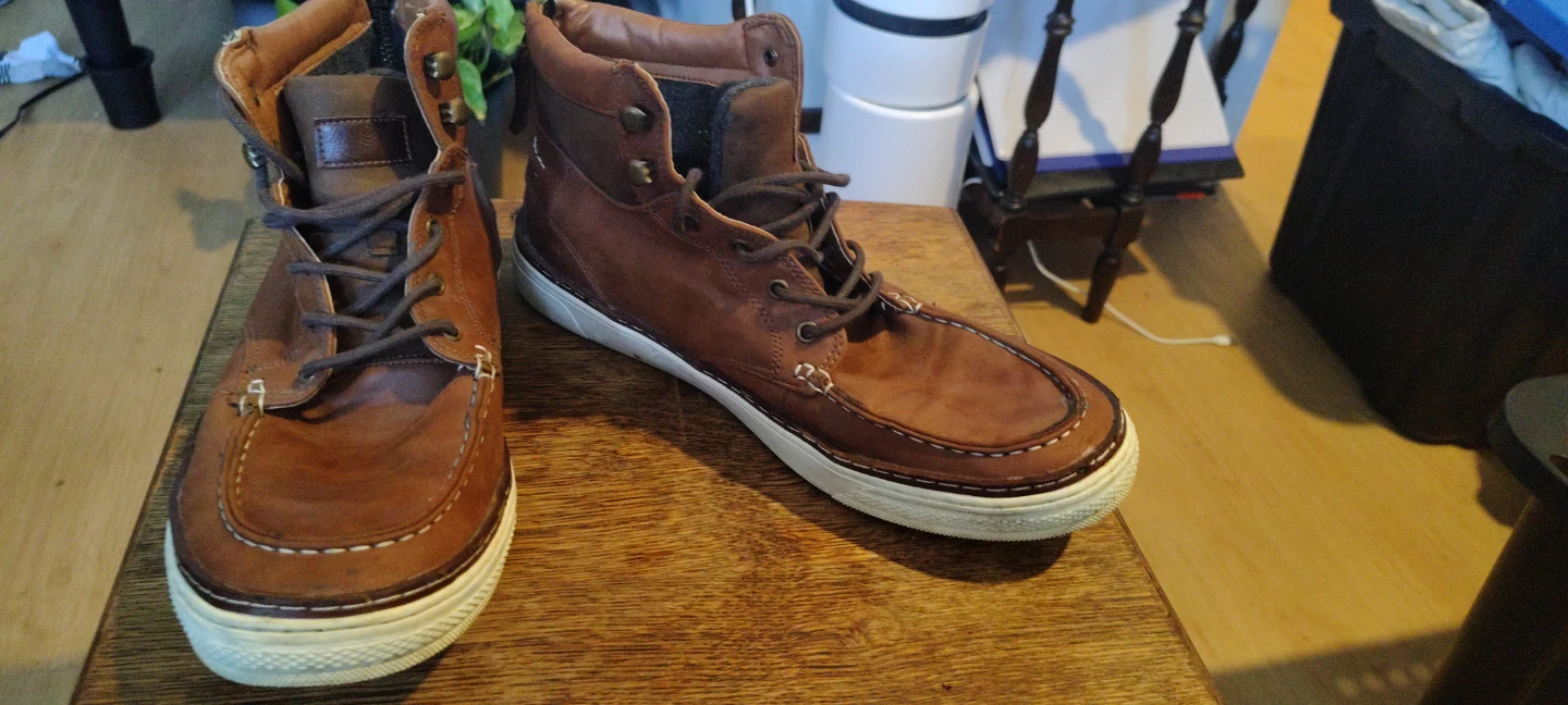 Brown Leather High-Top Boots - photo 4