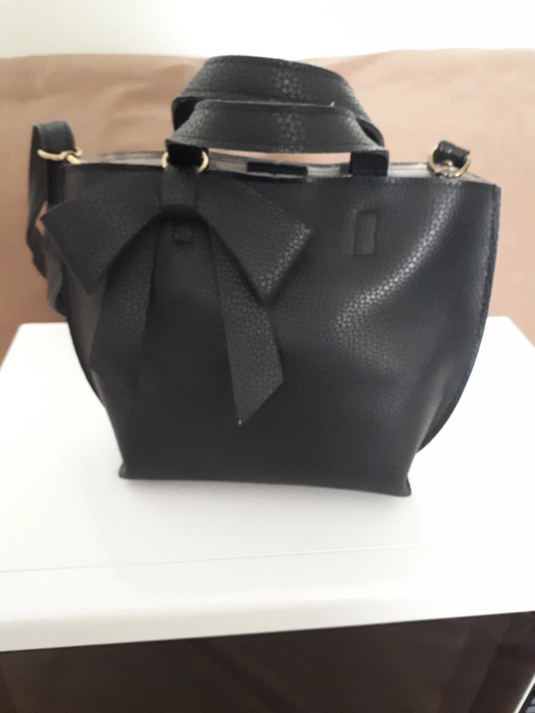 Black Bow Tote Bag