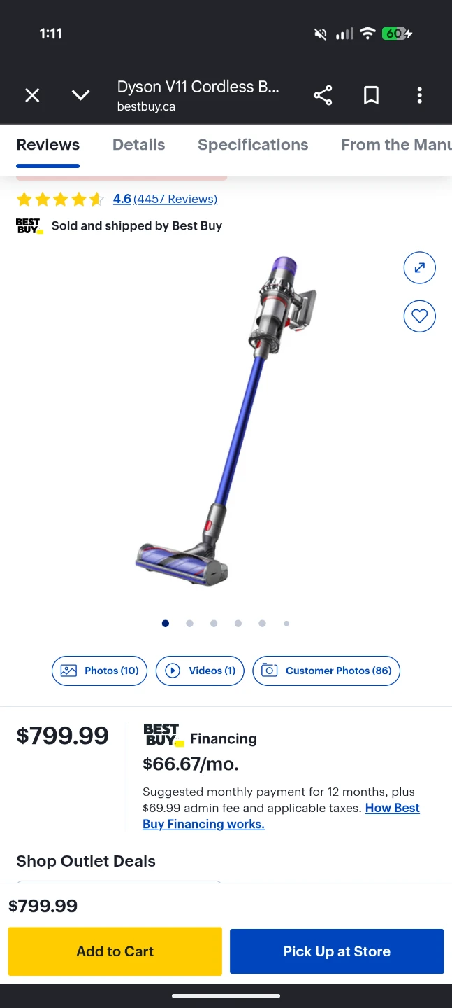 Dyson v11 pro used