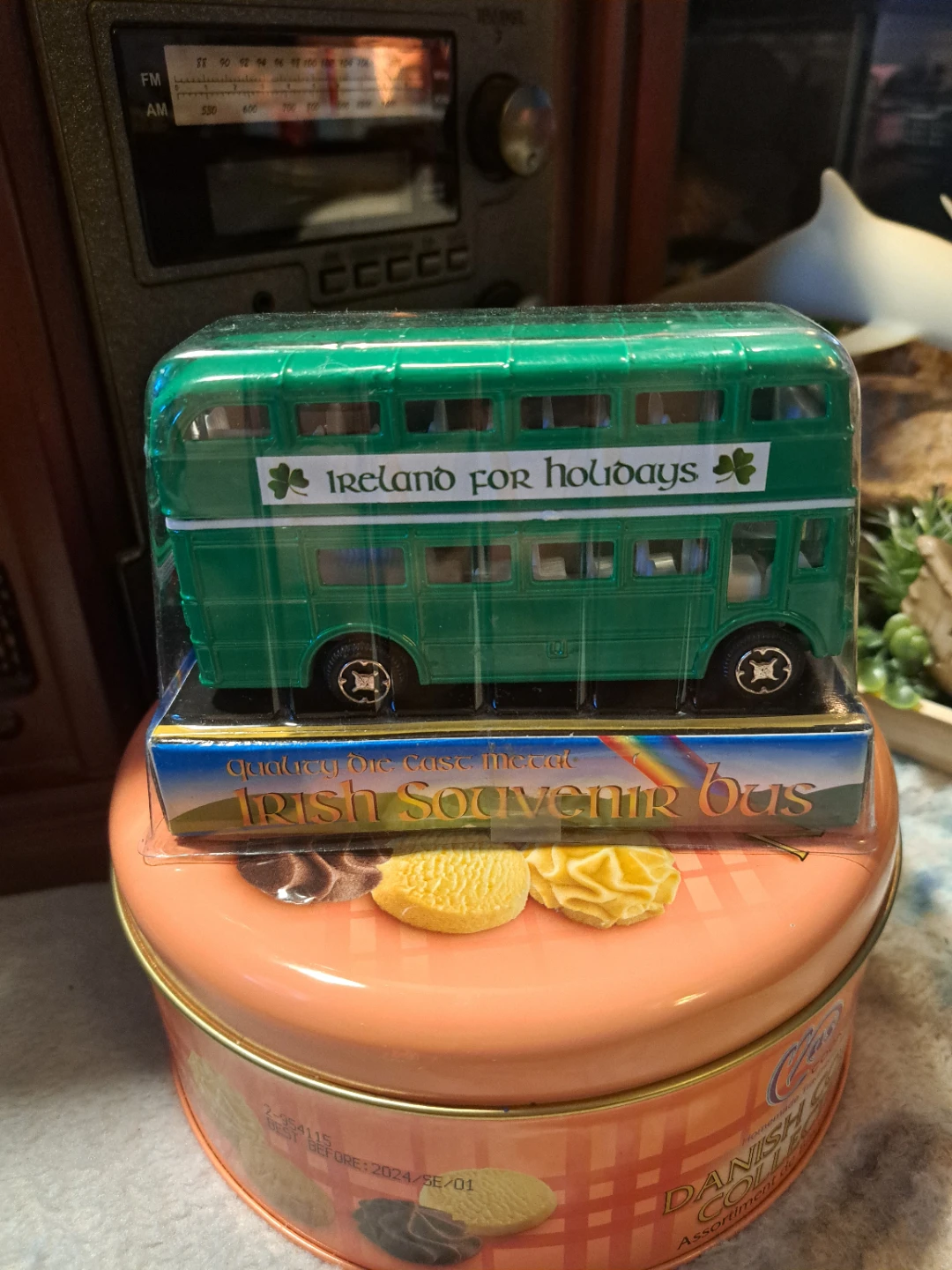 Green Irish Souvenir Double Decker Bus Toy