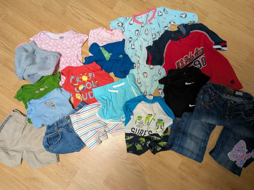 Bundle of clothes for babies and toddlers
