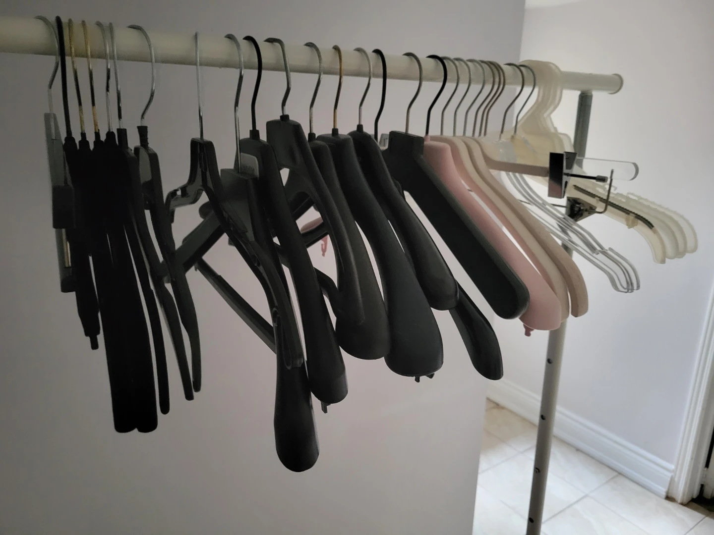 $0.25 each Coat Hangers - Black, Pink, Clear