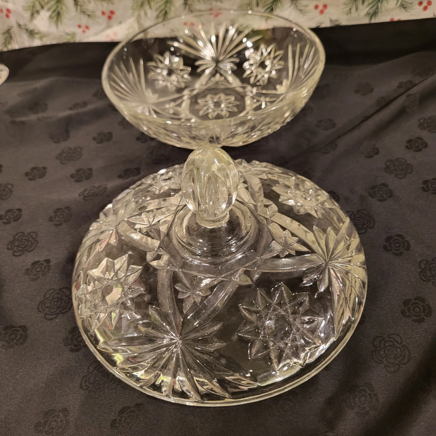 Crystal Candy Dish with Lid - photo 2