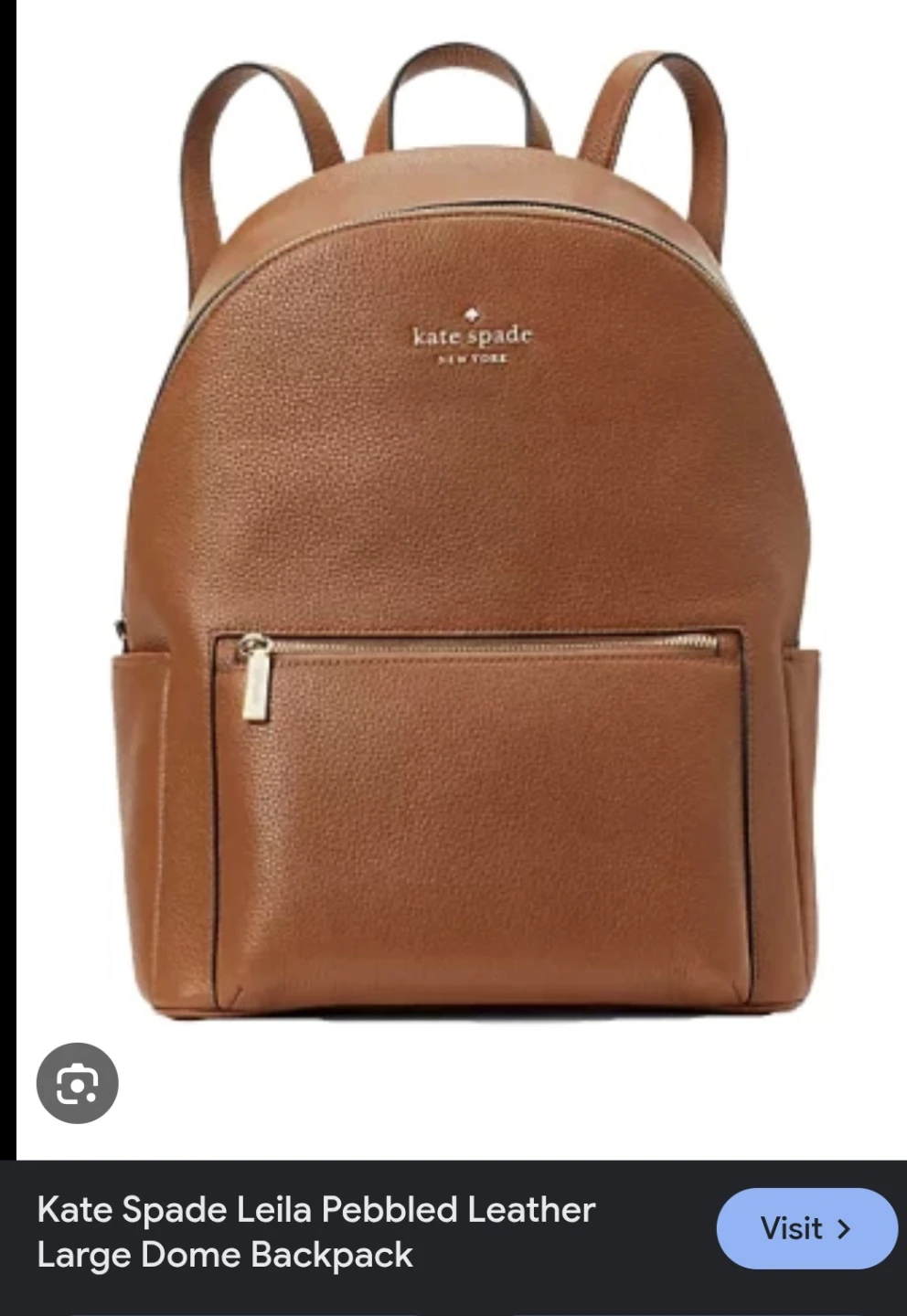 New Kate Spade Leila Pebbled Leather Large Dome Backpack