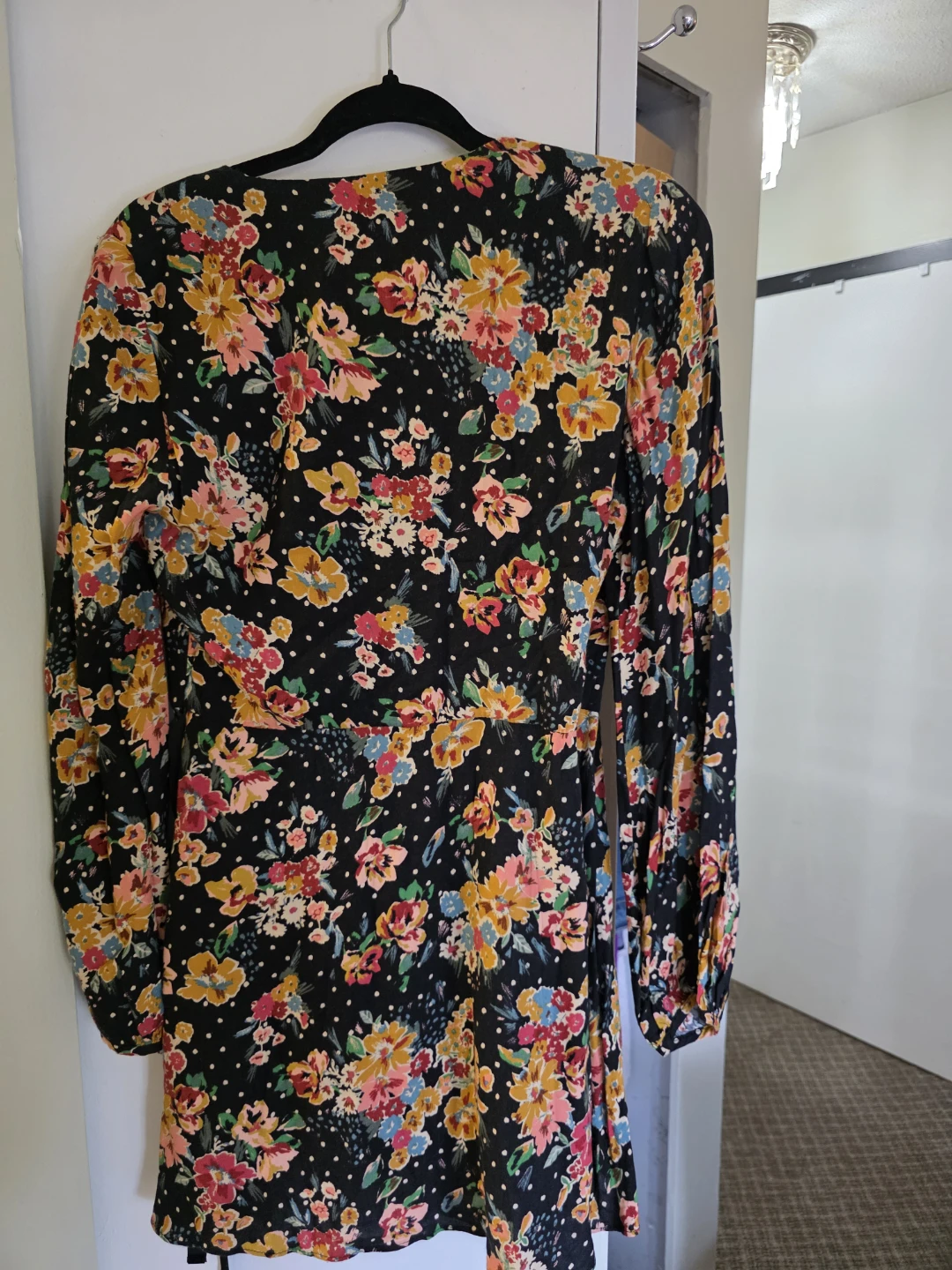 Zara Trafaluc Floral Long Sleeve Dress Medium - photo 2