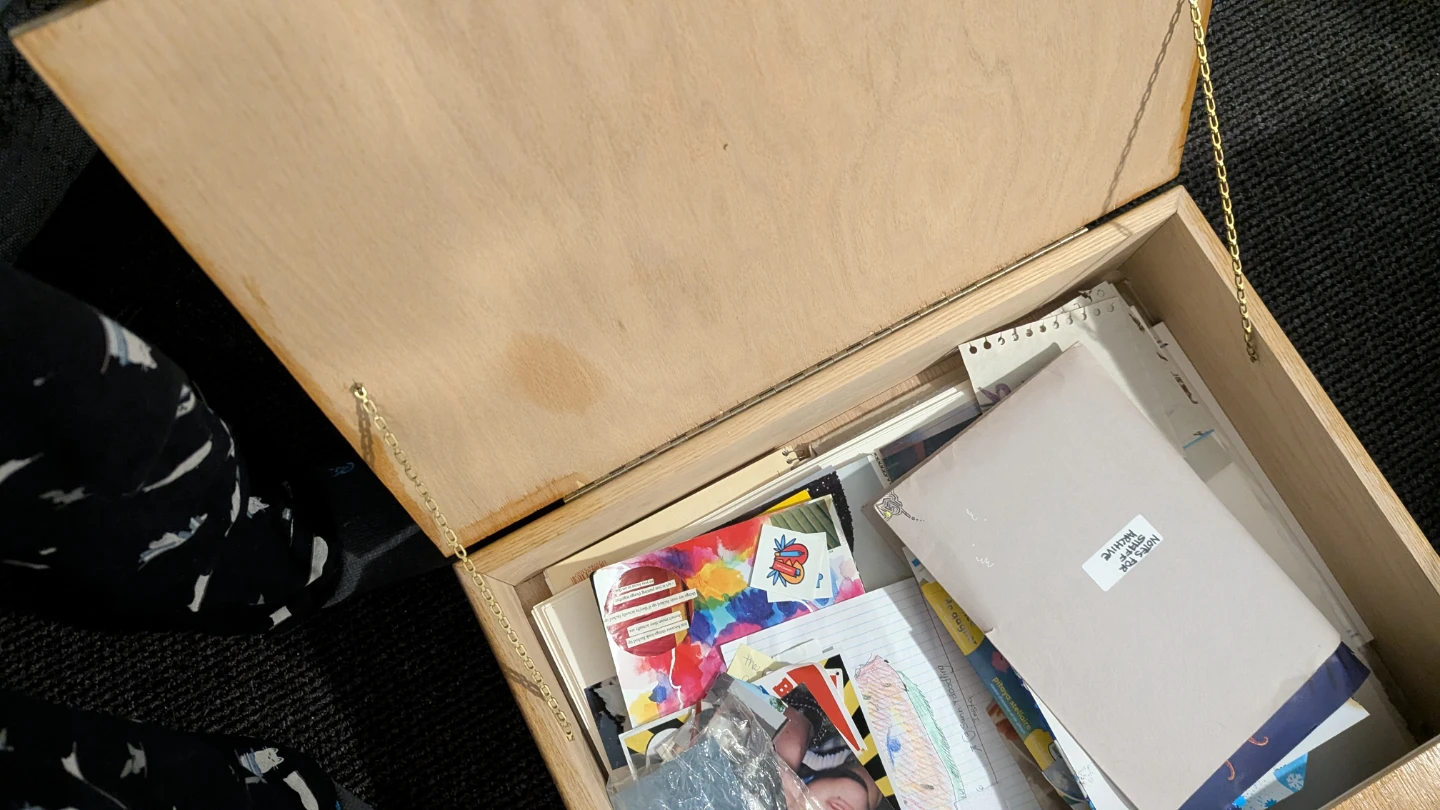 Wooden Storage Box with Hinged Lid - photo 3