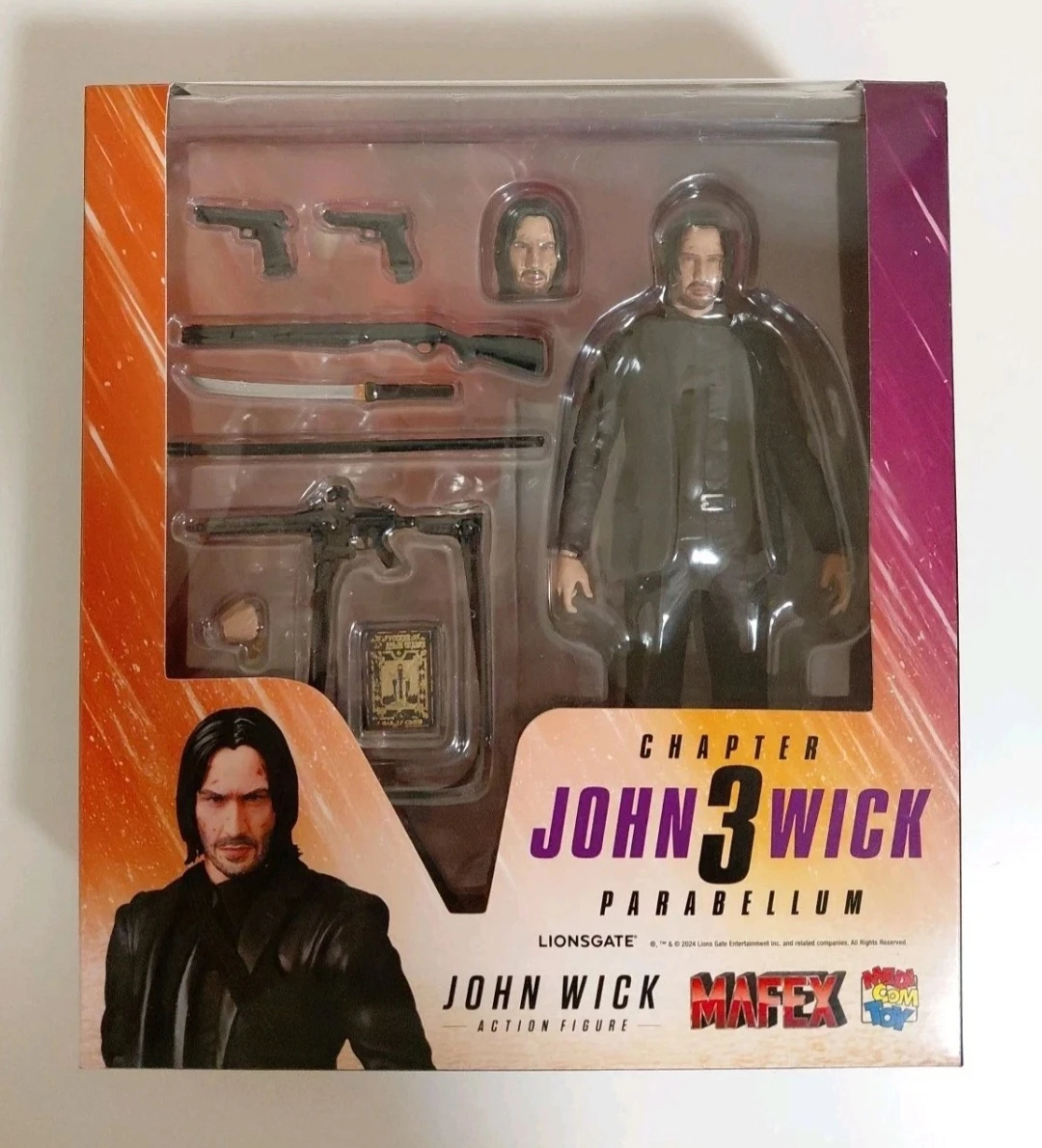 Mafex John Wick Chapter 3 6"Action Figure 1/12 Like New