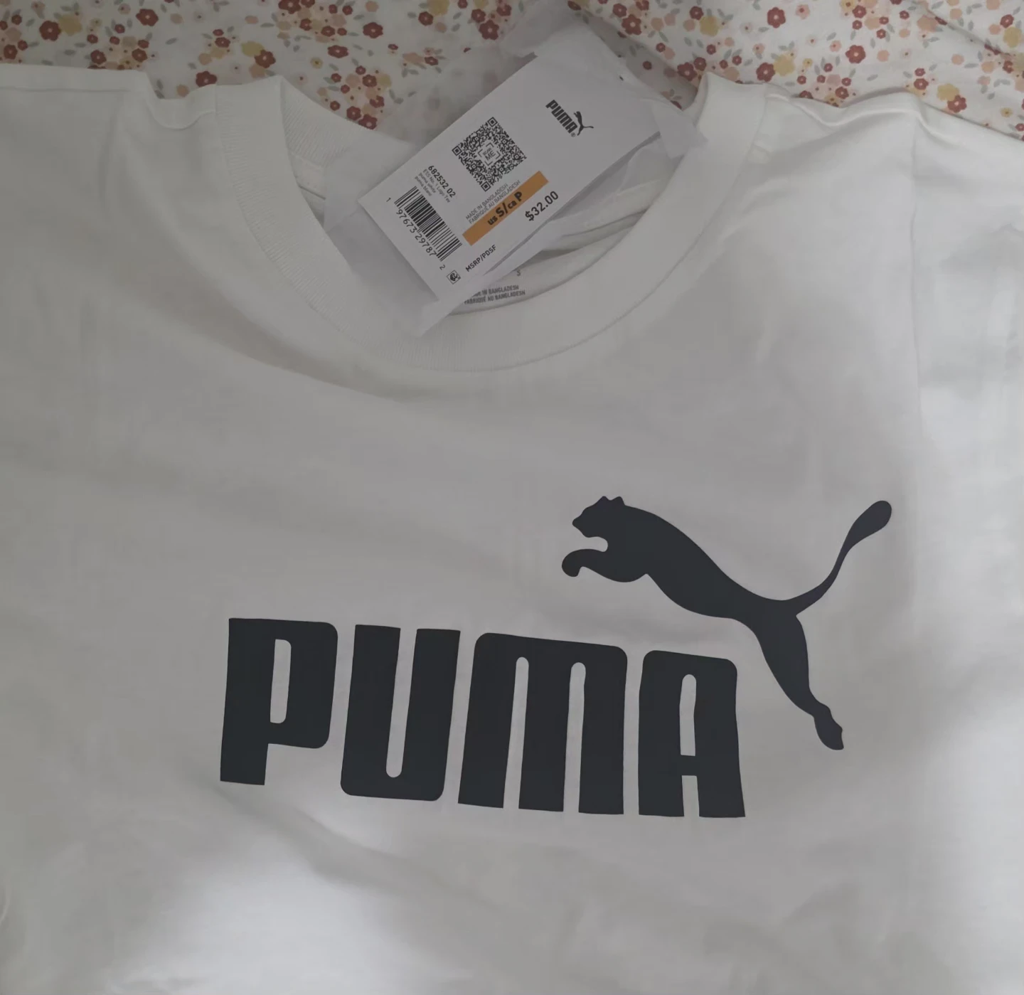 T-Shirt (Small) Puma White w/ Logo - photo 2