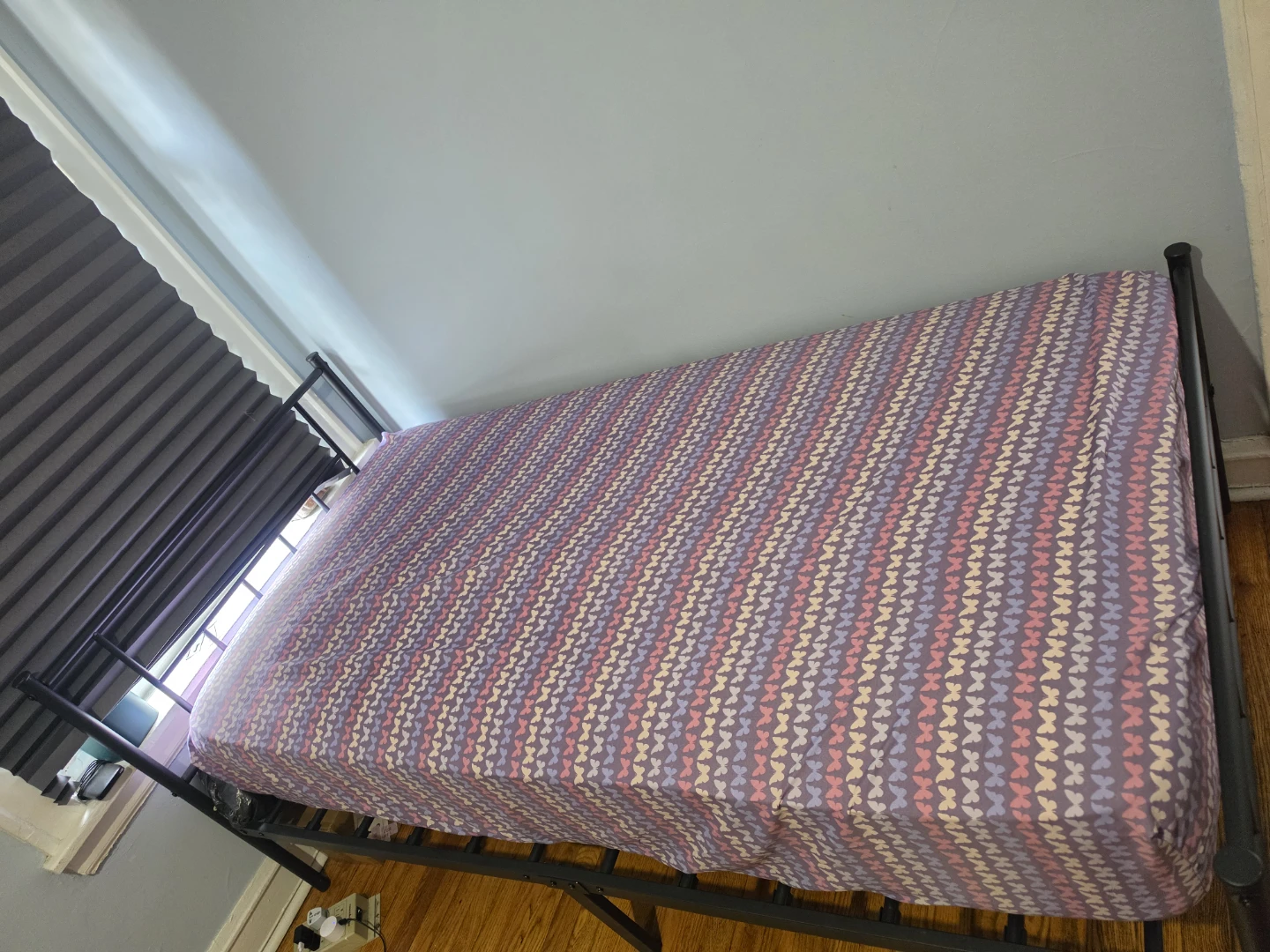 Twin Metal Bed Frame with Mattress