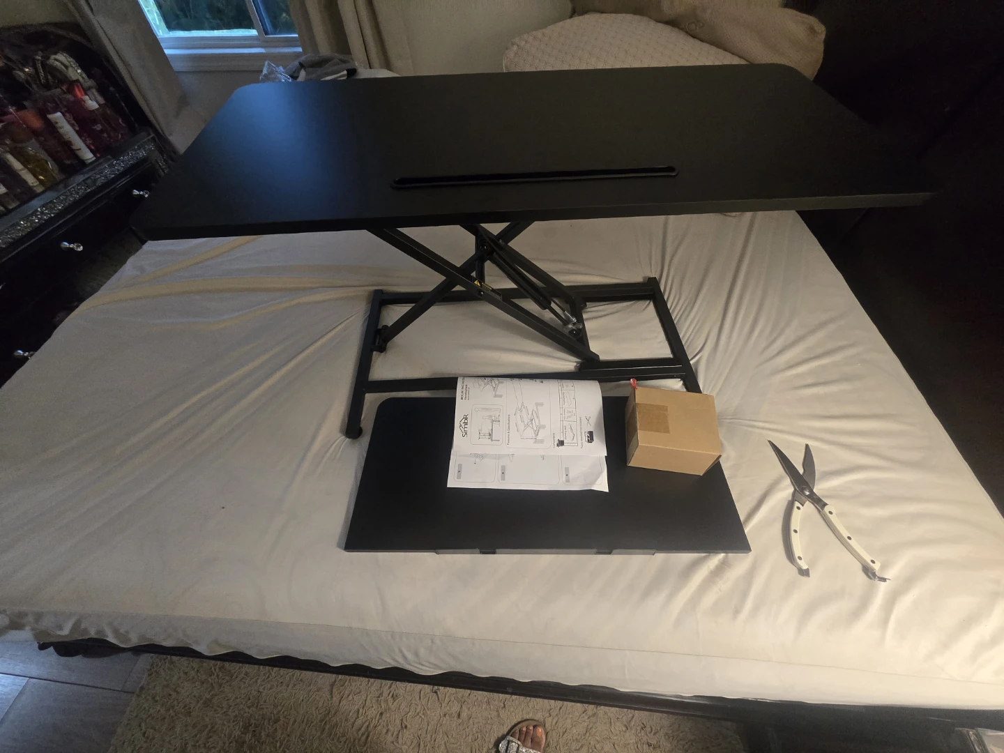 Modern Black Adjustable Desk – Sturdy Metal Frame - photo 2