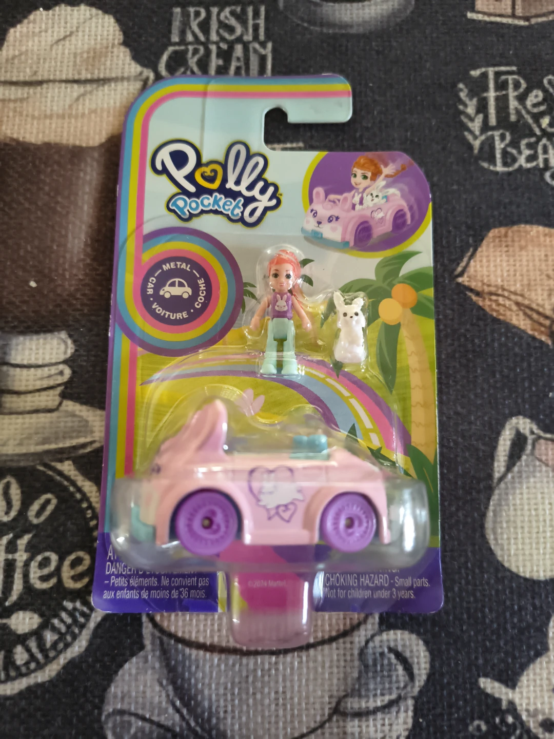 Polly Pocket Compact Toy Car with Figure and Bunny - photo 2