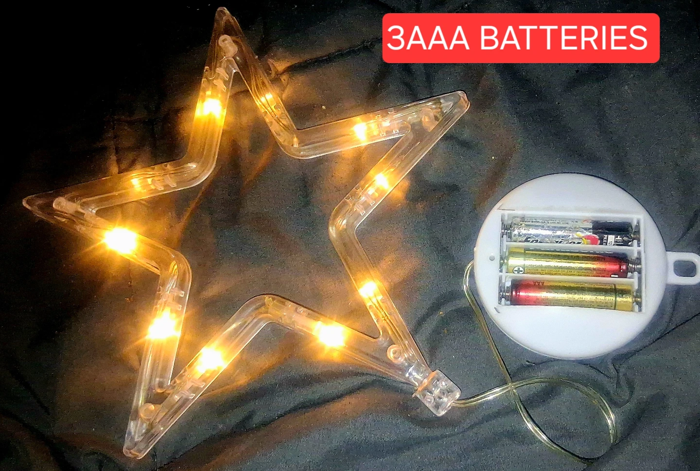 Blue Snowflake String Lights with AA Batteries+ - photo 4