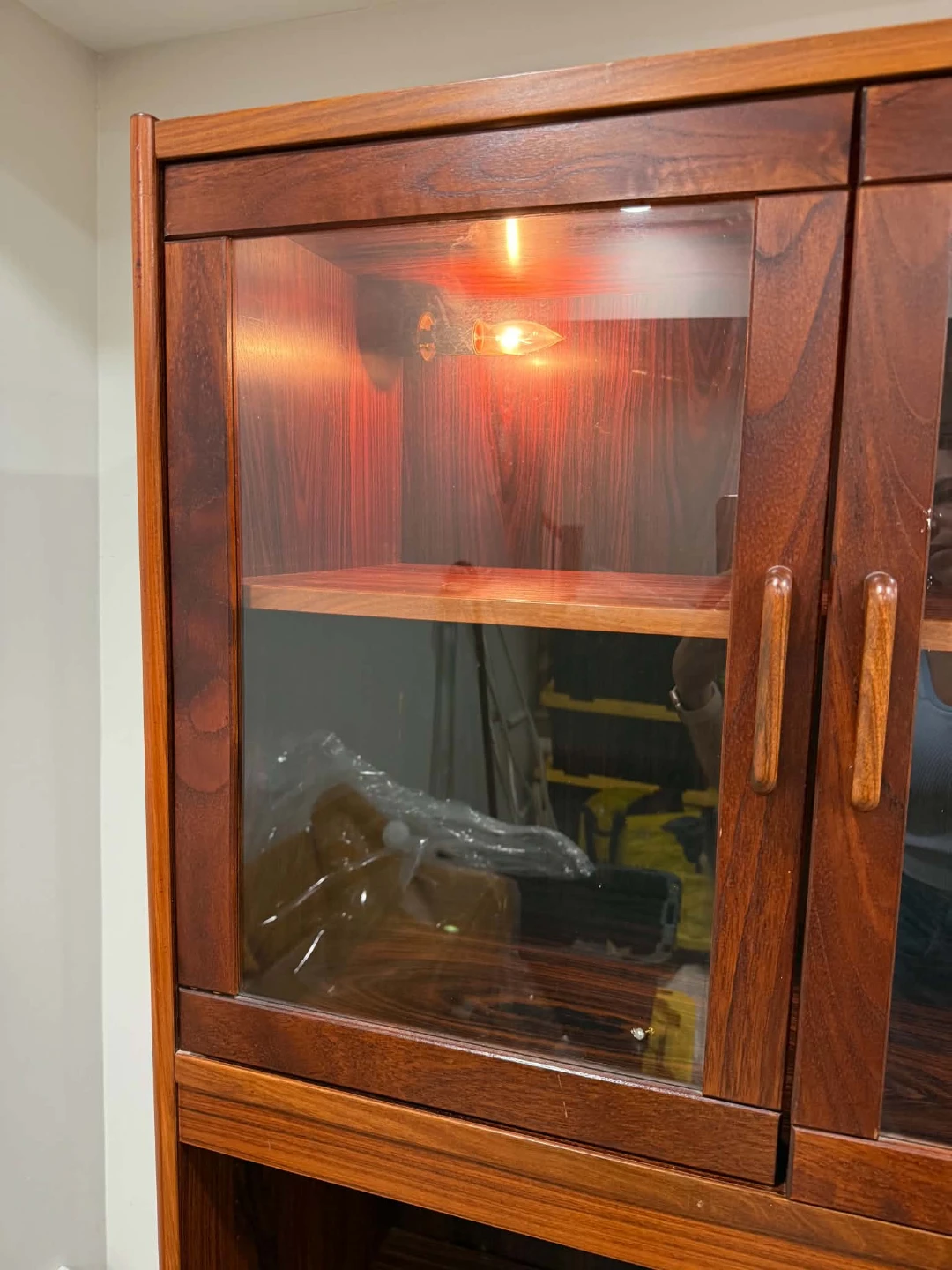 Vintage Mid Century Wooden Display Cabinet - photo 5