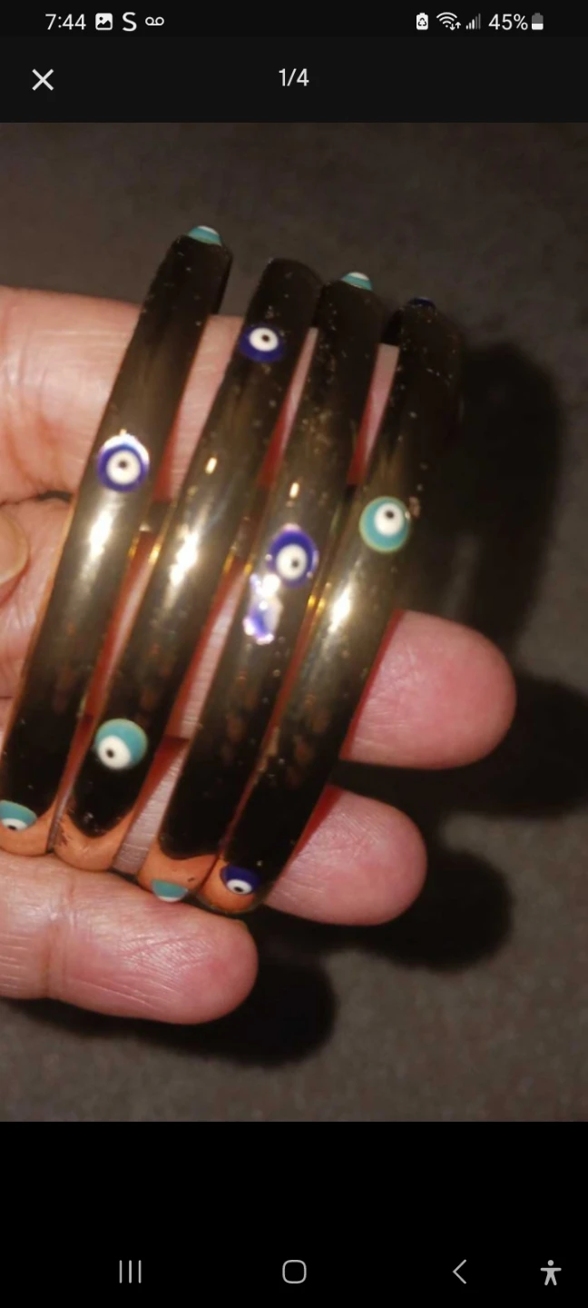 Set of 4 Evil Eye Bangles