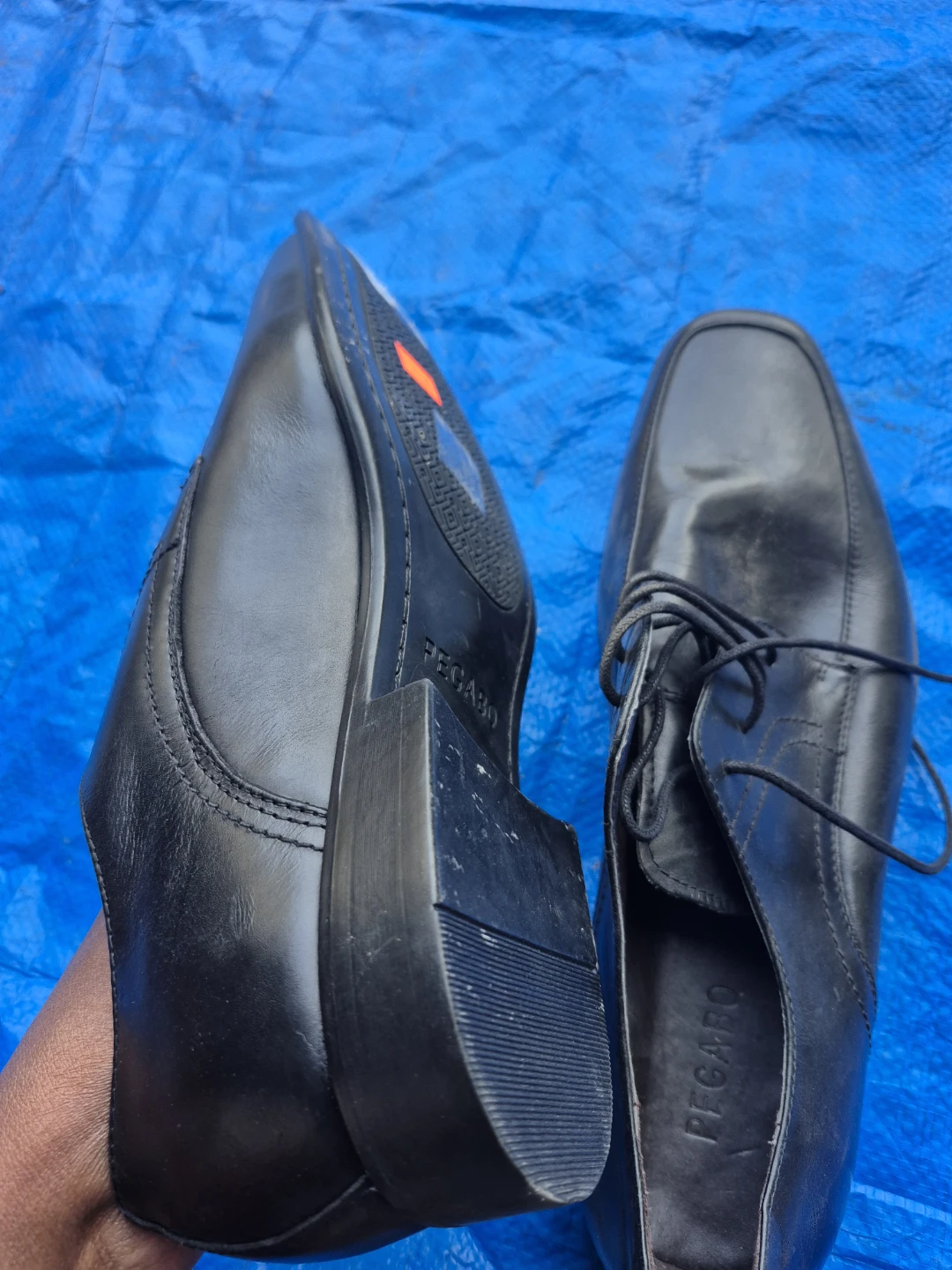 Pegaro Black Leather Dress Shoes - photo 3