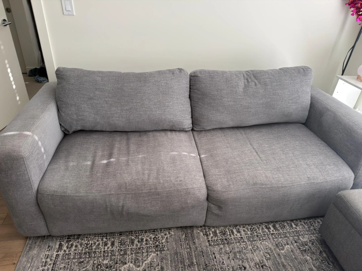 Gray Sofa and ottaman with pullout bed - photo 4
